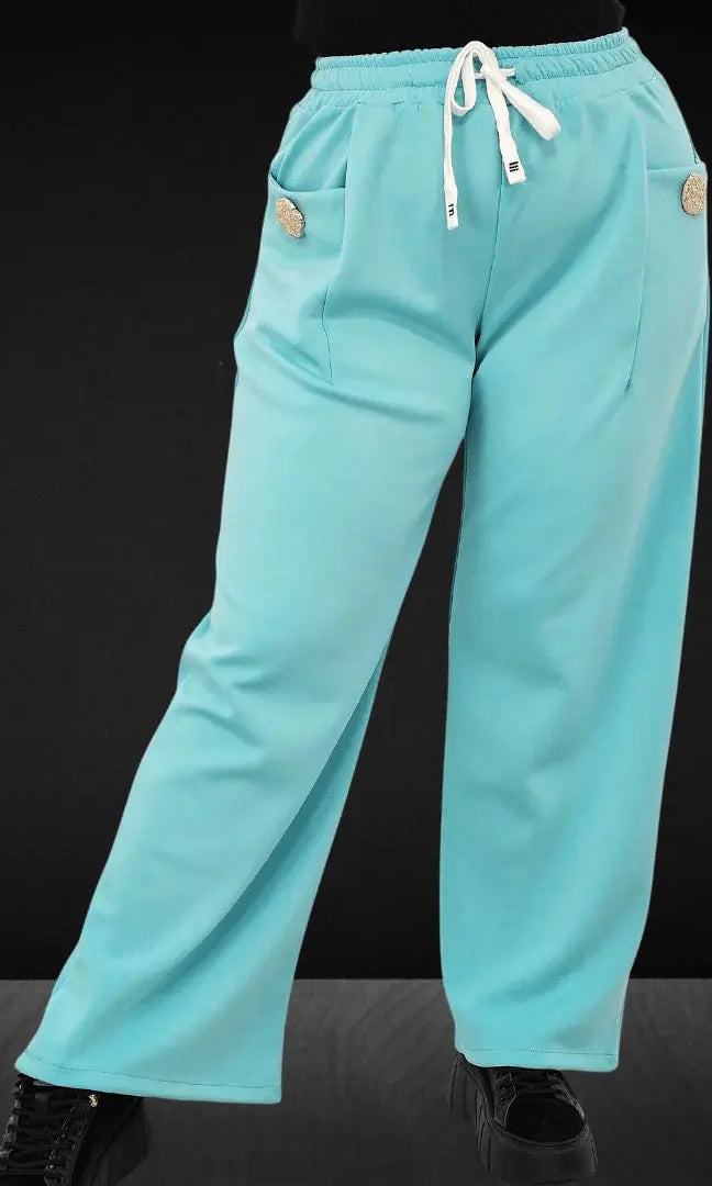 Spodnie dresowe z ozdobnym guzikiem Stylowa XL