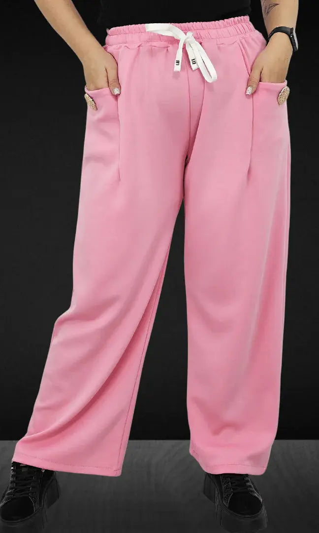 Spodnie dresowe z ozdobnym guzikiem Stylowa XL