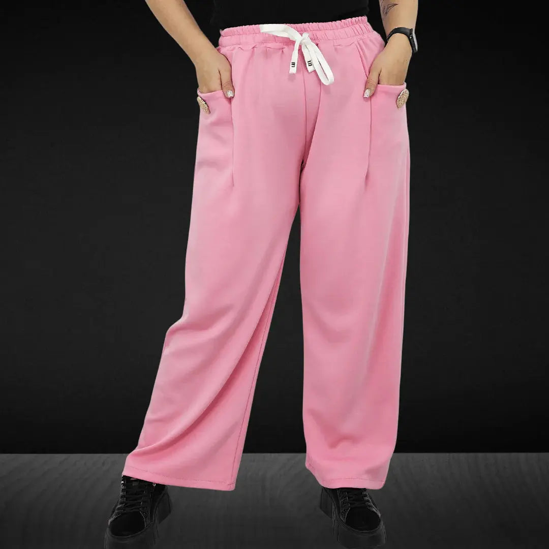 Spodnie dresowe z ozdobnym guzikiem Stylowa XL