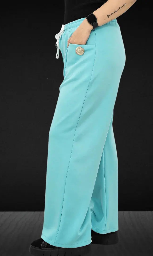 Spodnie dresowe z ozdobnym guzikiem Stylowa XL