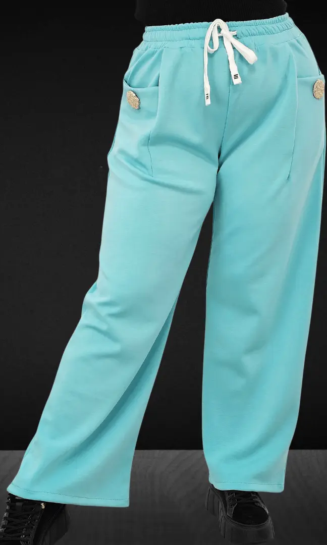 Spodnie dresowe z ozdobnym guzikiem Stylowa XL