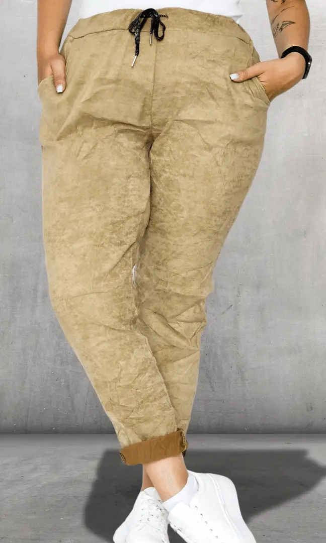 Spodnie gnieciuchy zamszowe Stylowa XL