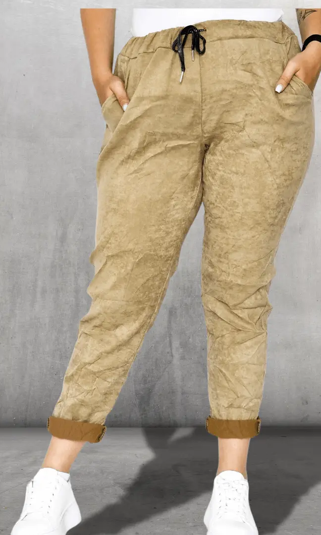 Spodnie gnieciuchy zamszowe Stylowa XL