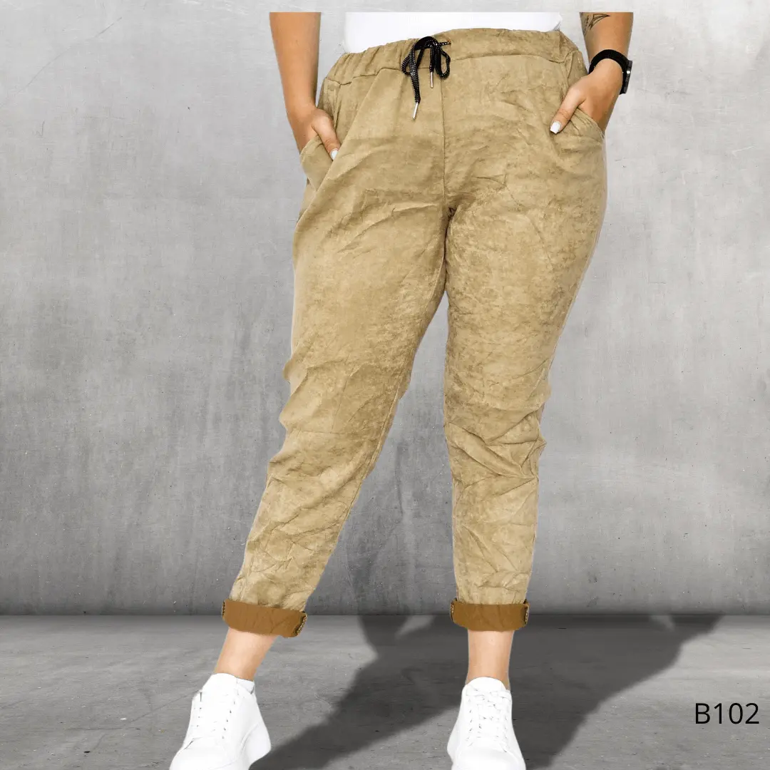 Spodnie gnieciuchy zamszowe Stylowa XL