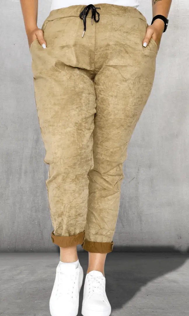 Spodnie gnieciuchy zamszowe Stylowa XL