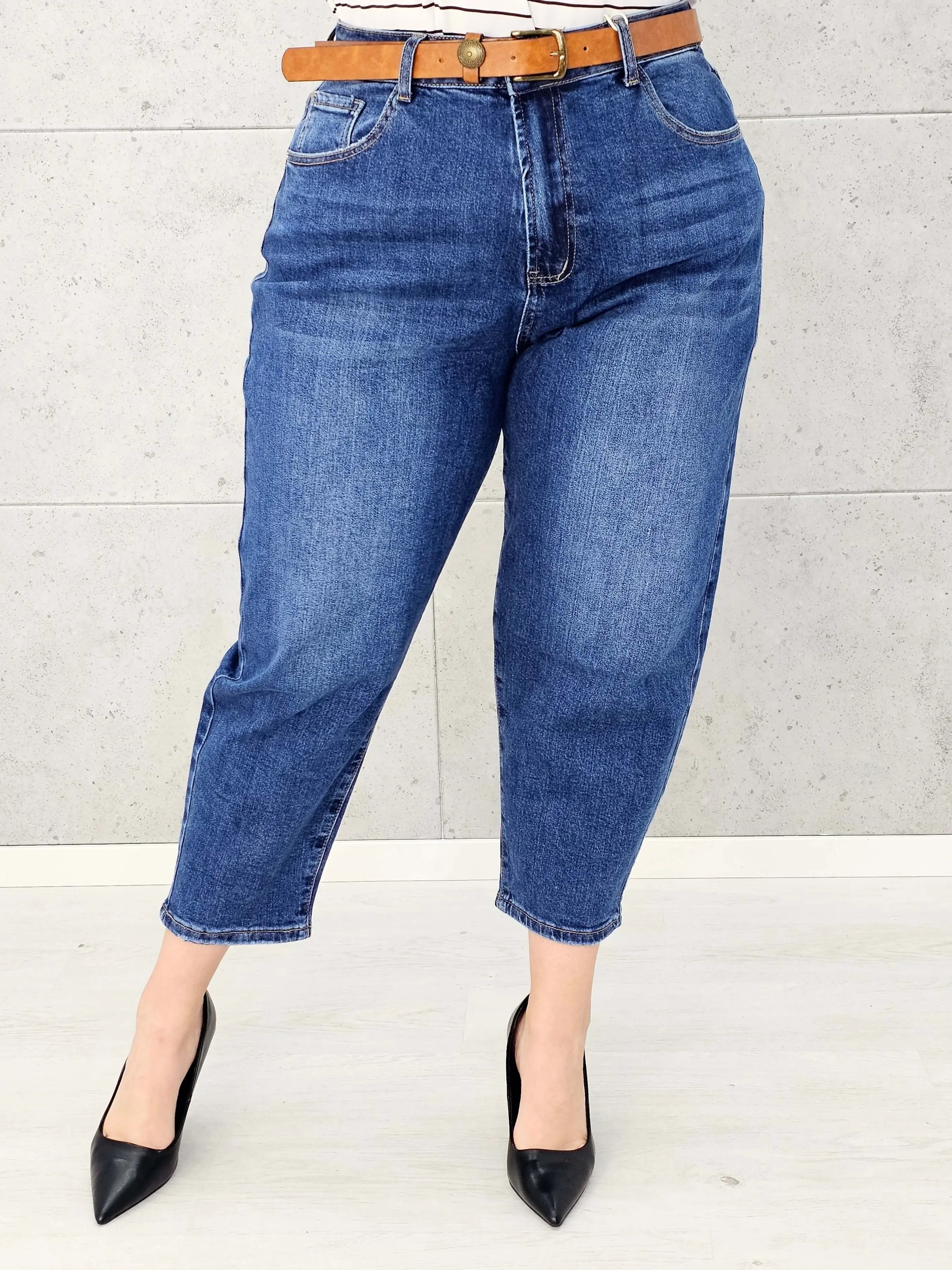 Spodnie jeansowe StylowaXL Mom Fit Classic – modne spodnie plus size Stylowa XL