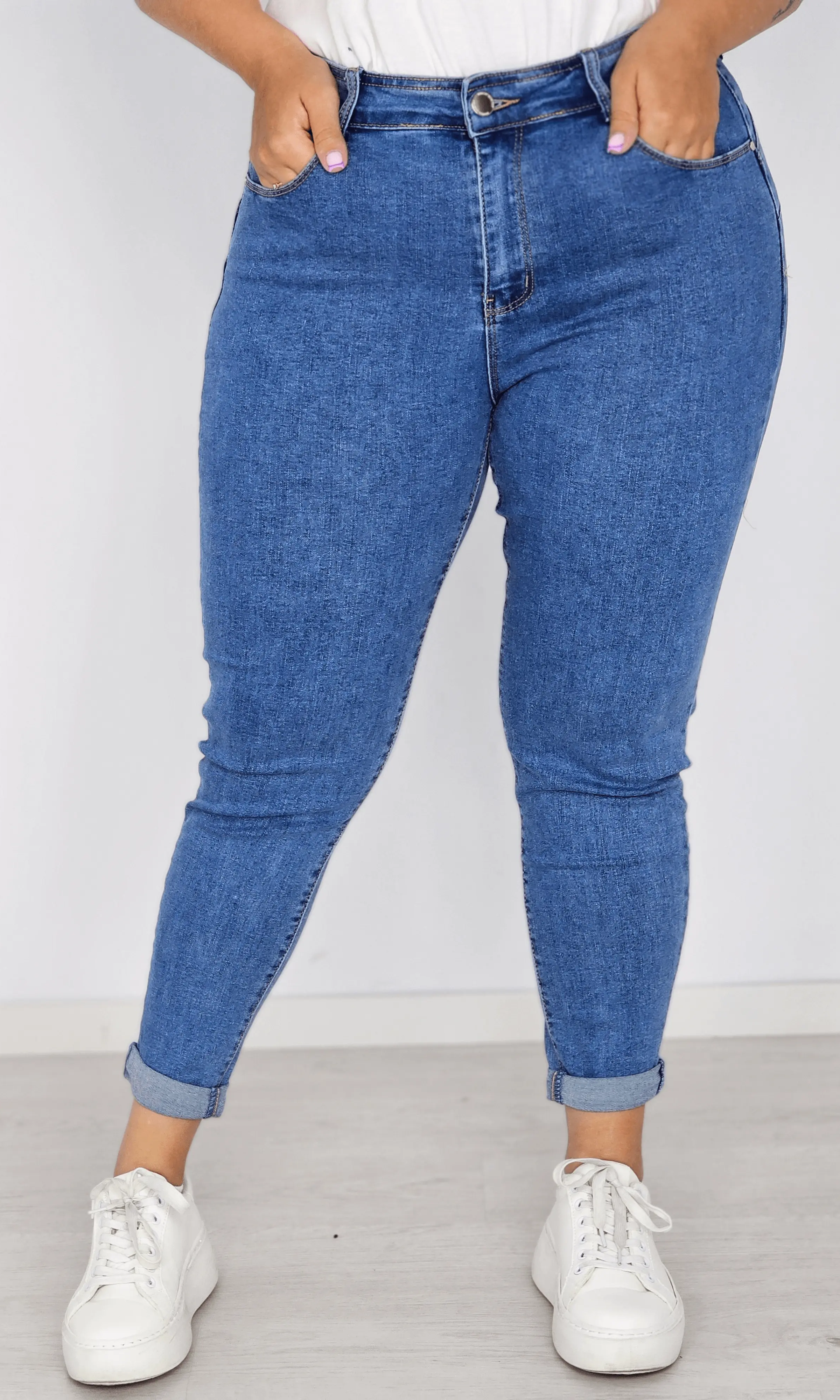 Spodnie jeansowe z elastycznym dopasowaniem Stylowa XL