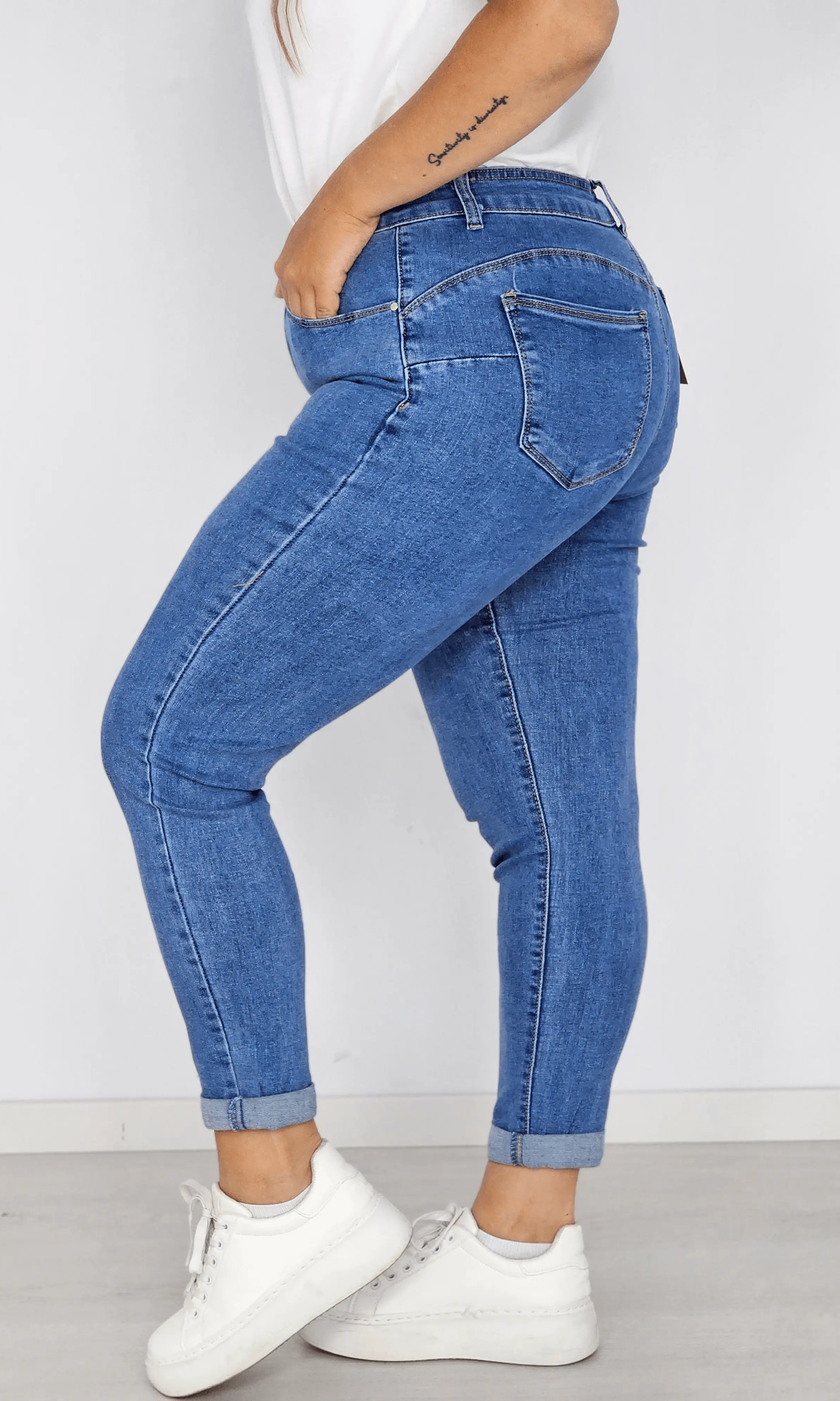 Spodnie jeansowe z elastycznym dopasowaniem Stylowa XL