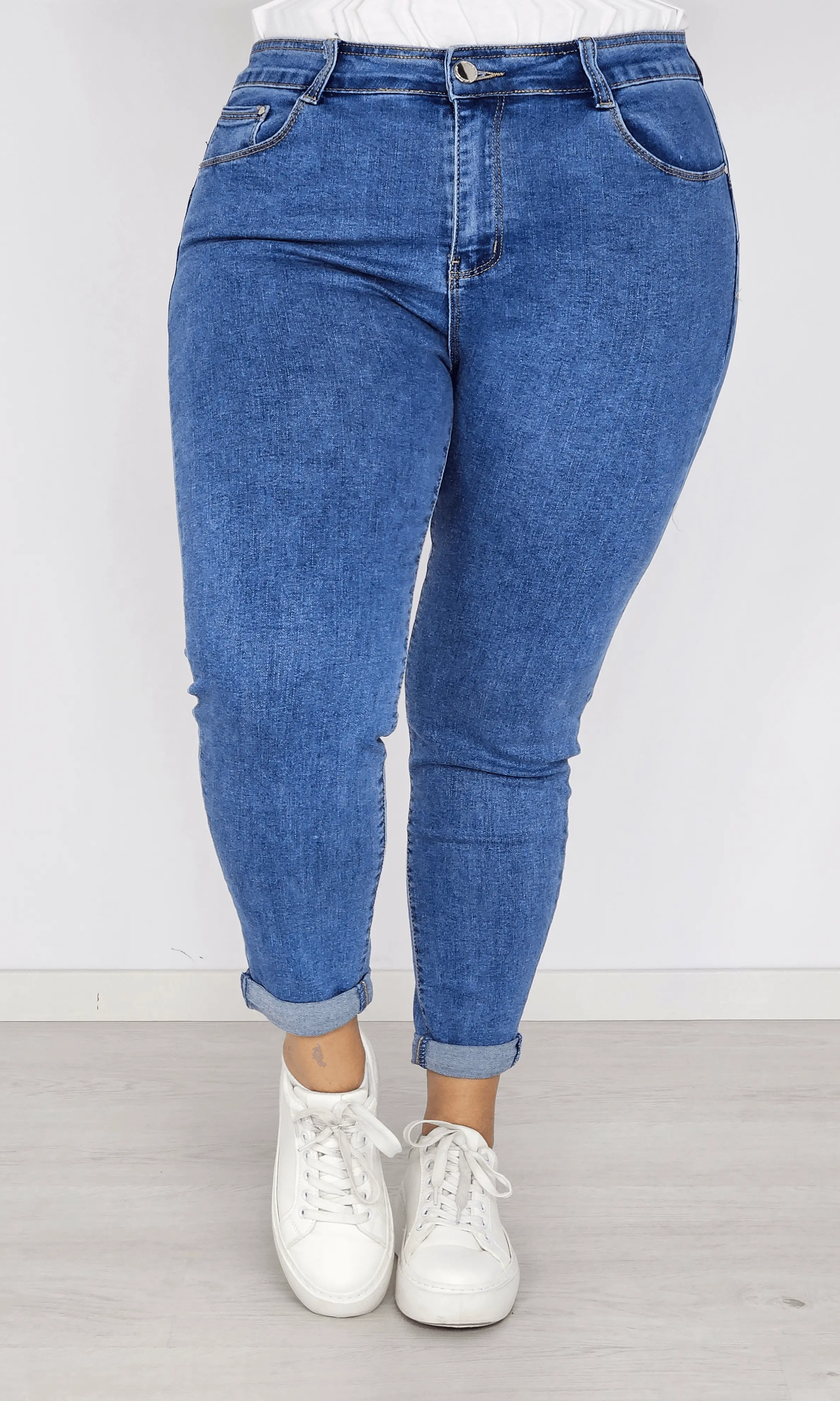 Spodnie jeansowe z elastycznym dopasowaniem Stylowa XL