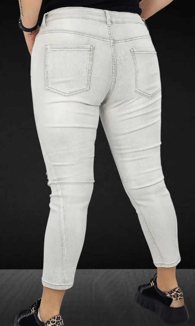 Spodnie jeansowe z napisem "LOVE Stylowa XL