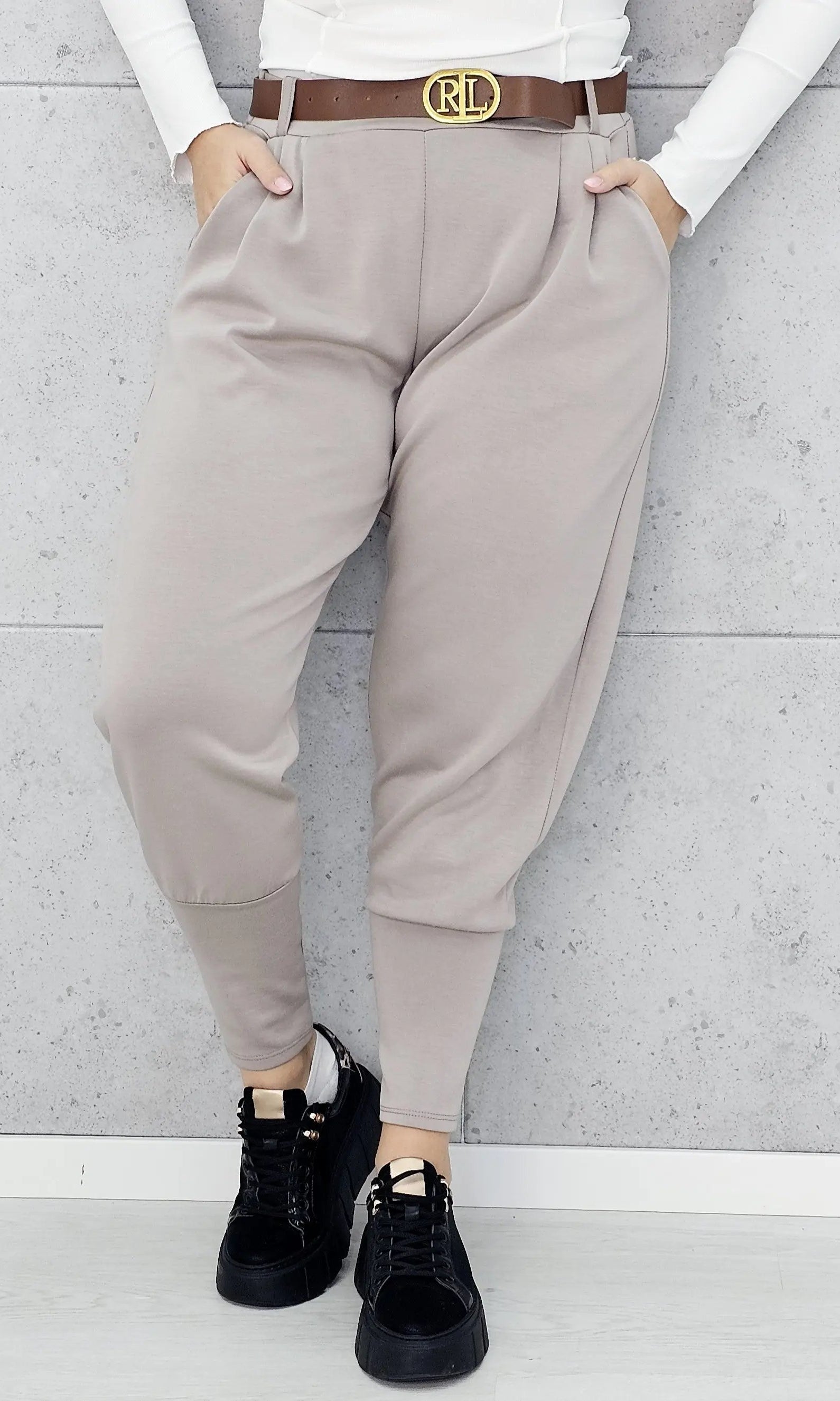 Spodnie masełkowe ze ściągaczem Stylowa XL