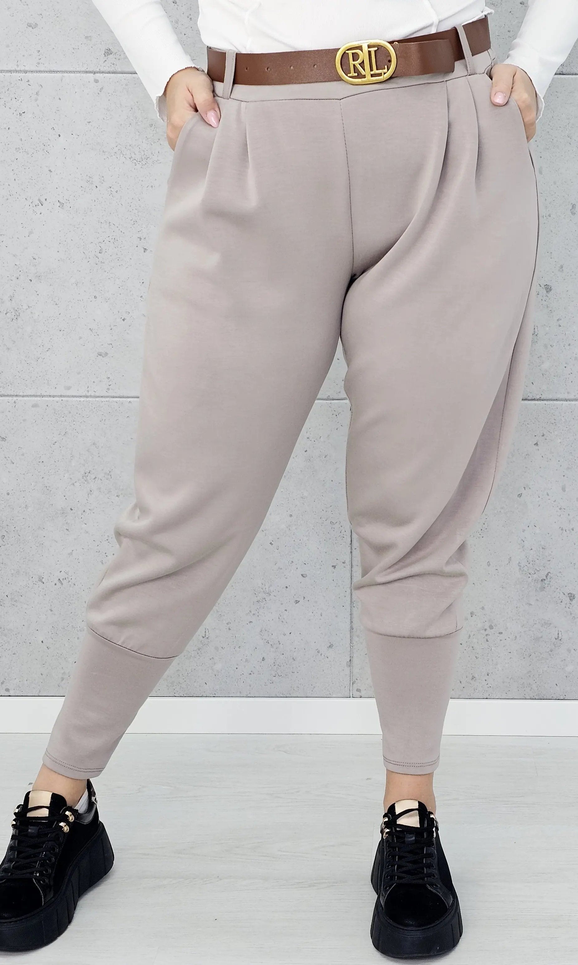 Spodnie masełkowe ze ściągaczem Stylowa XL