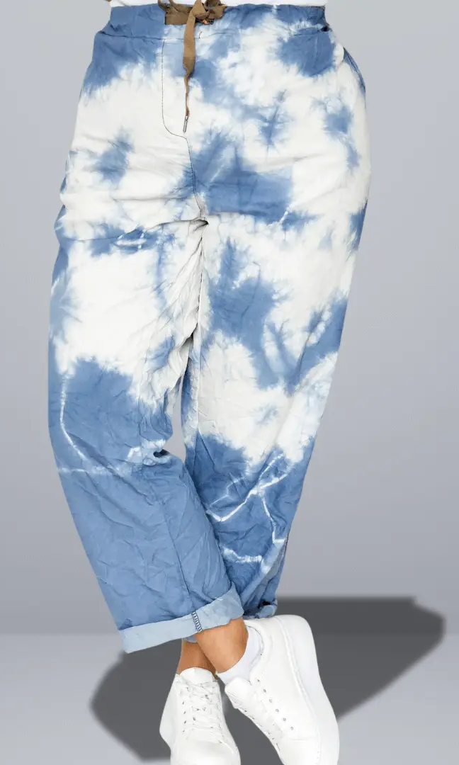 Spodnie materiałowe z wzorem po całości Stylowa XL