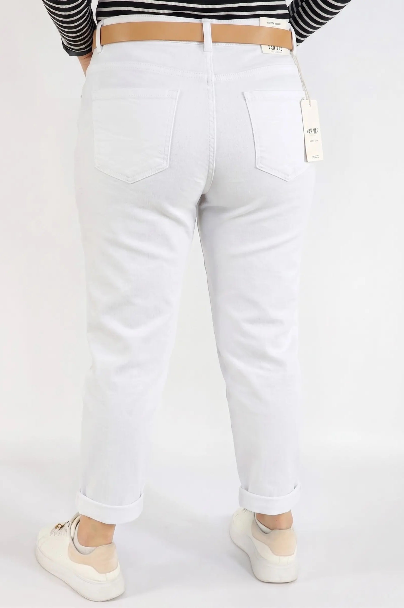 Spodnie plus size białe damskie klasyczne – wygodne spodnie XXL na co dzień i lato Stylowa XL