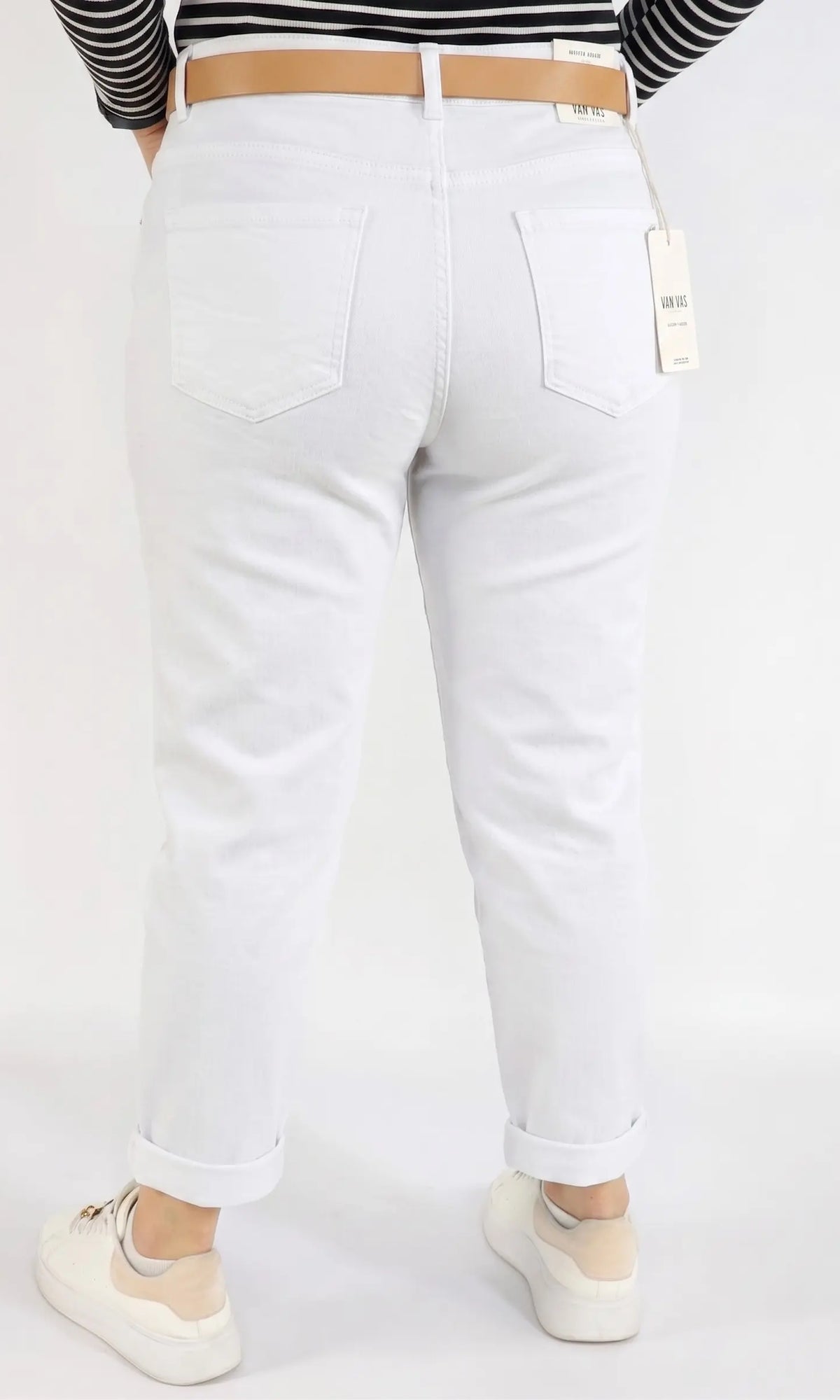 Spodnie plus size białe damskie klasyczne – wygodne spodnie XXL na co dzień i lato Stylowa XL