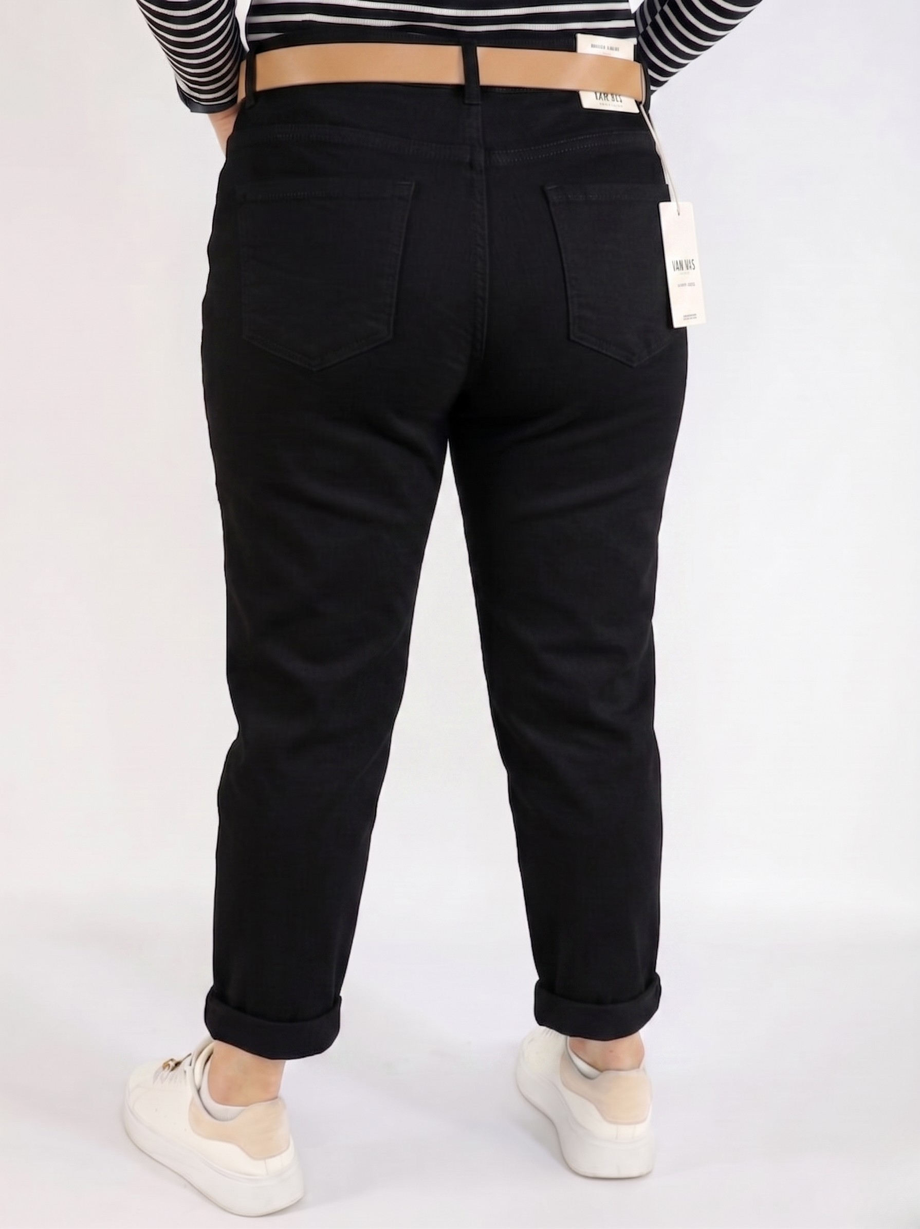 Spodnie plus size czarne damskie klasyczne – wygodne spodnie XXL z wysokim komfortem noszenia Stylowa XL