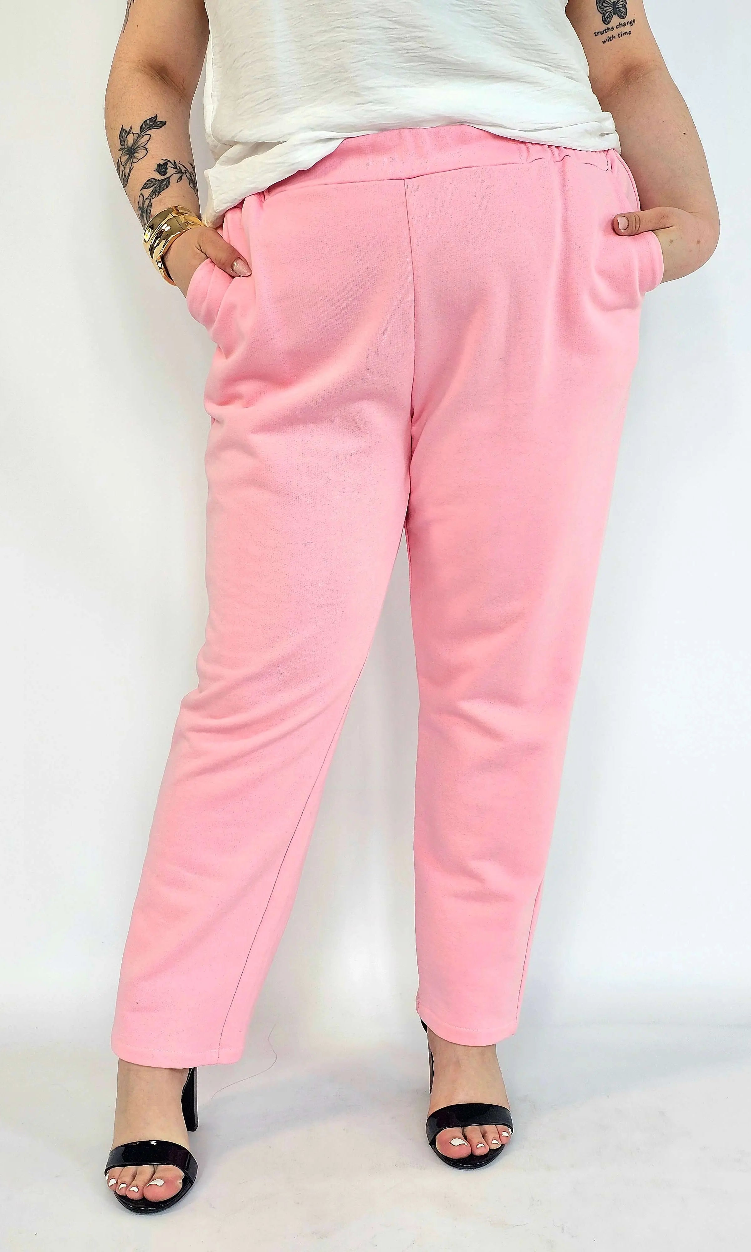 Spodnie plus size eleganckie z kieszeniami – spodnie XXL damskie Stylowa XL