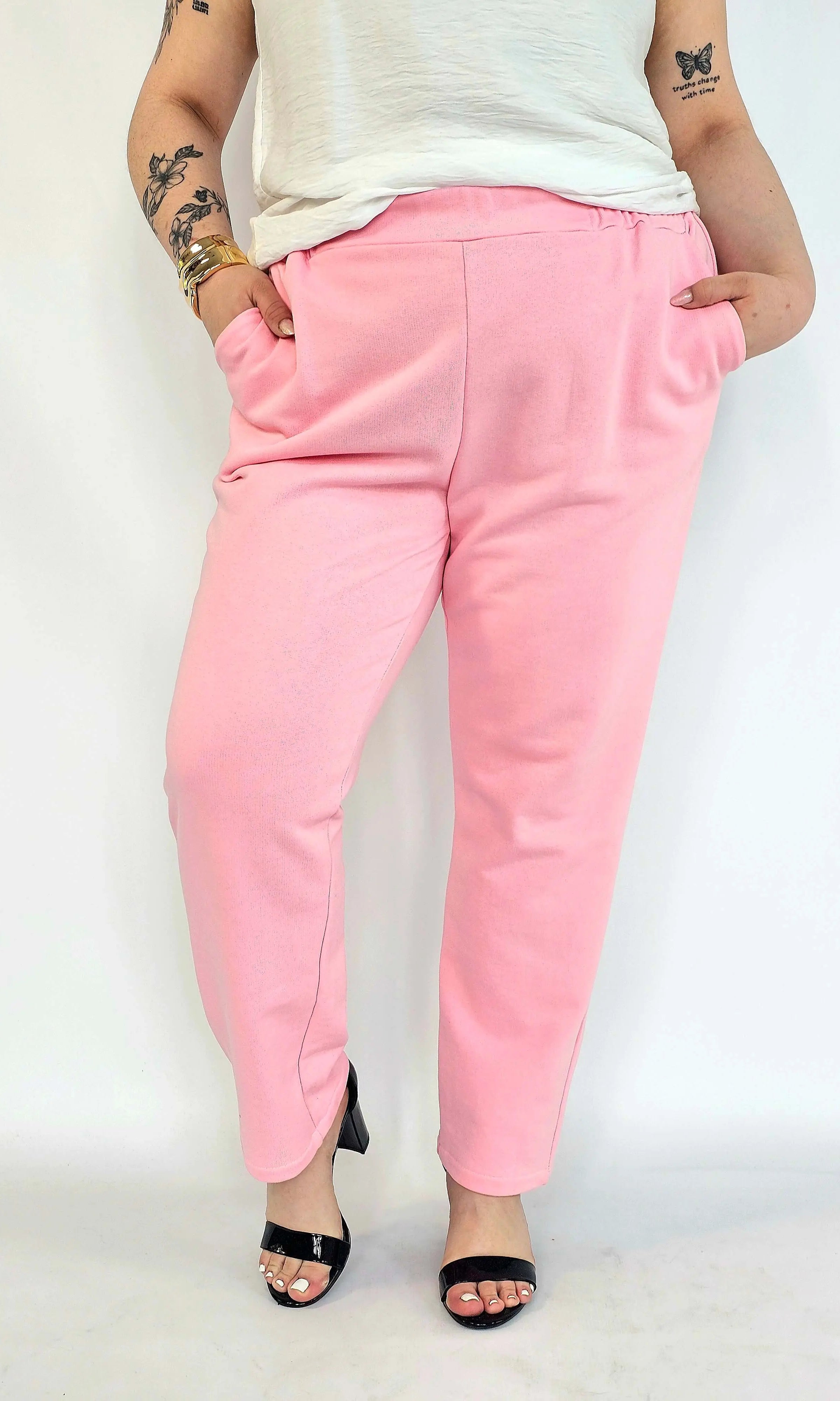 Spodnie plus size eleganckie z kieszeniami – spodnie XXL damskie Stylowa XL