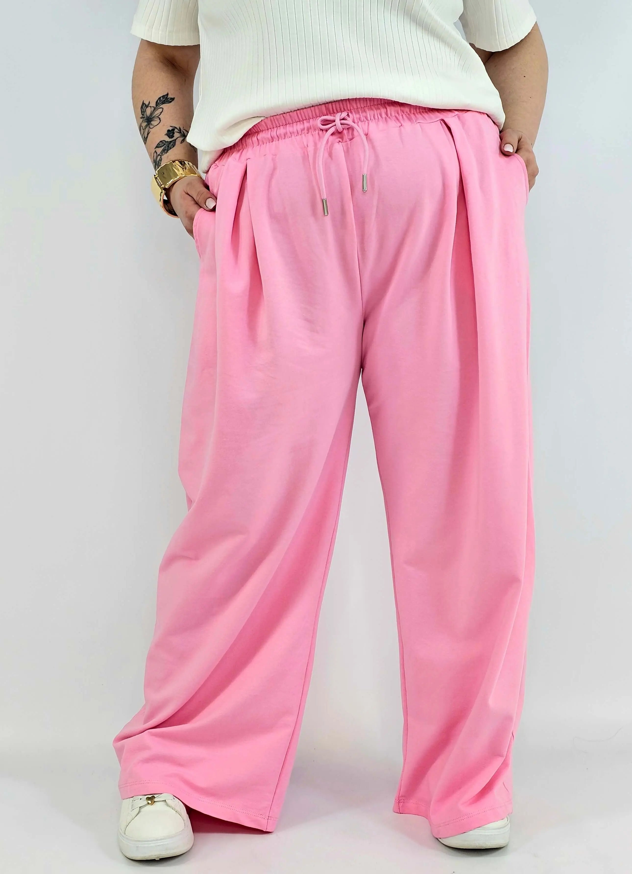 Spodnie plus size szerokie – wygodne spodnie XXL z gumką w pasie Stylowa XL