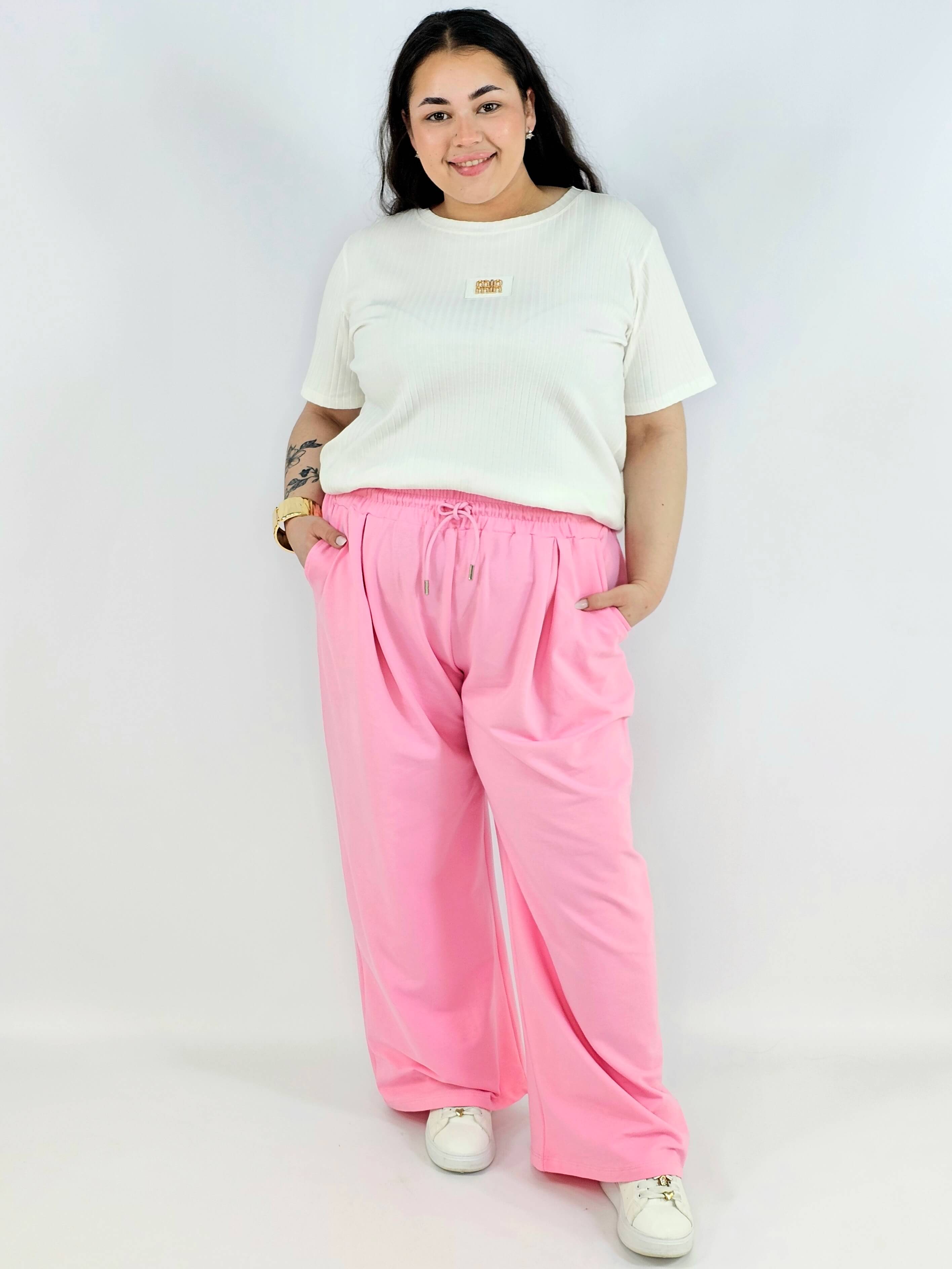 Spodnie plus size szerokie – wygodne spodnie XXL z gumką w pasie Stylowa XL
