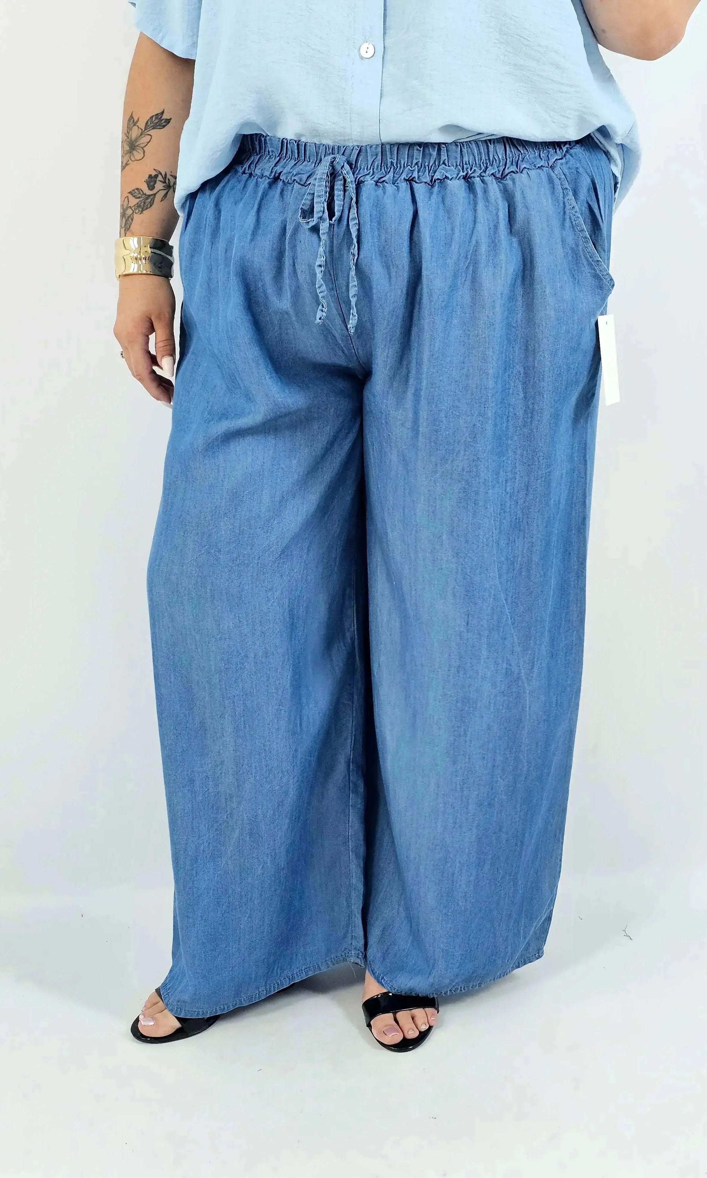 Spodnie plus size z gumką w pasie – luźny fason i komfort XXL Stylowa XL
