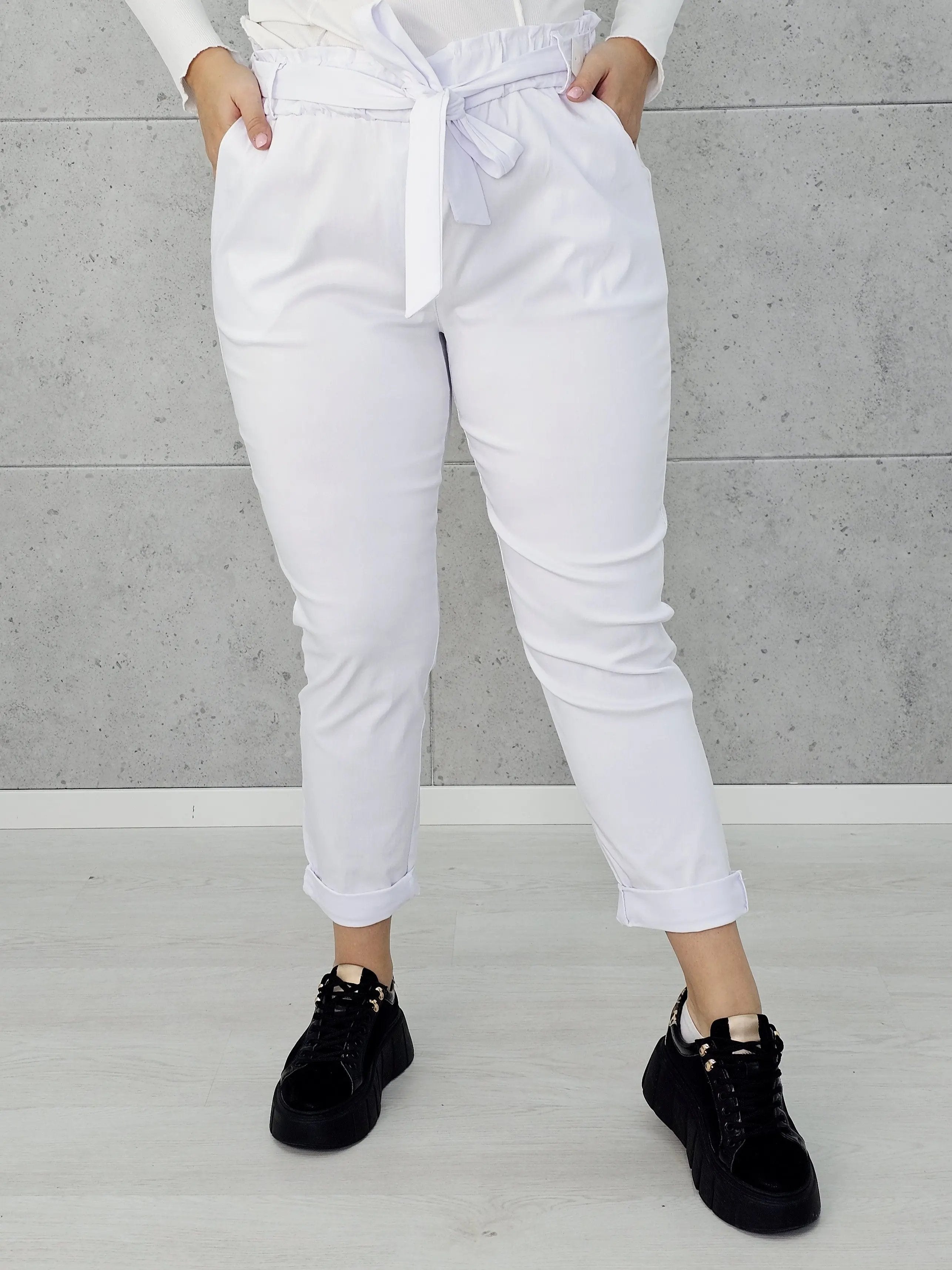 Spodnie z wiązaniem w pasie Stylowa XL