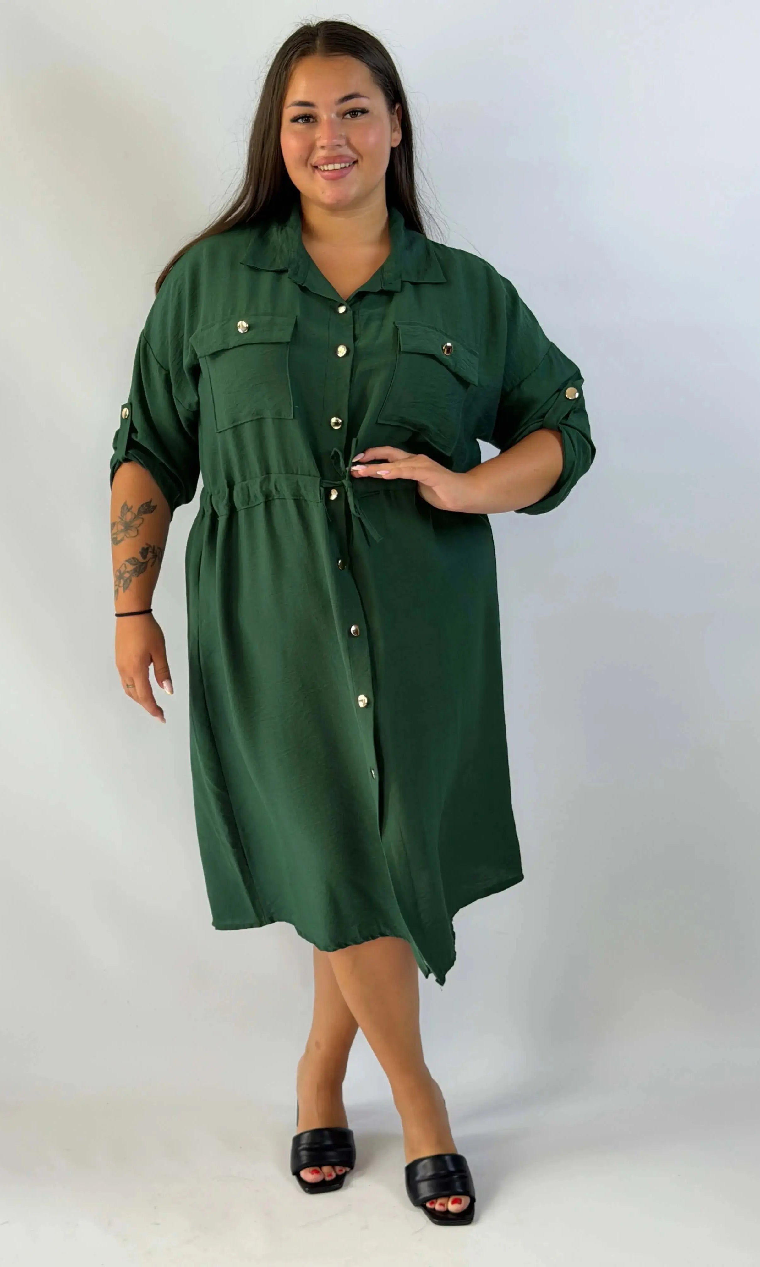 Sukienka Koszulowa Plus Size – Stylowa I Komfortowa Propozycja W Nowoczesnym Wydaniu Stylowa XL