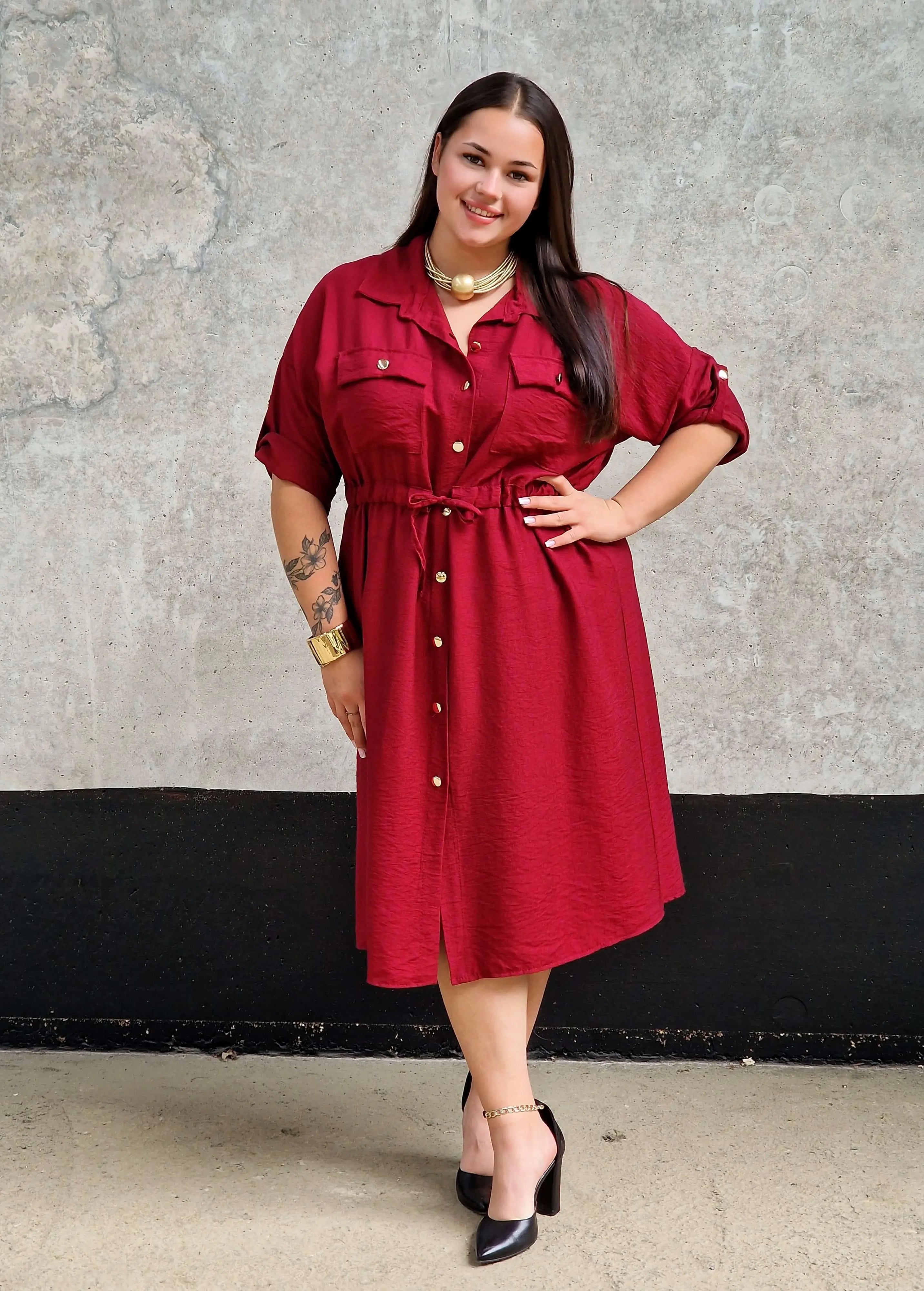 Sukienka Koszulowa StylowaXL – Moda Plus Size dla Kobiet XXL Stylowa XL