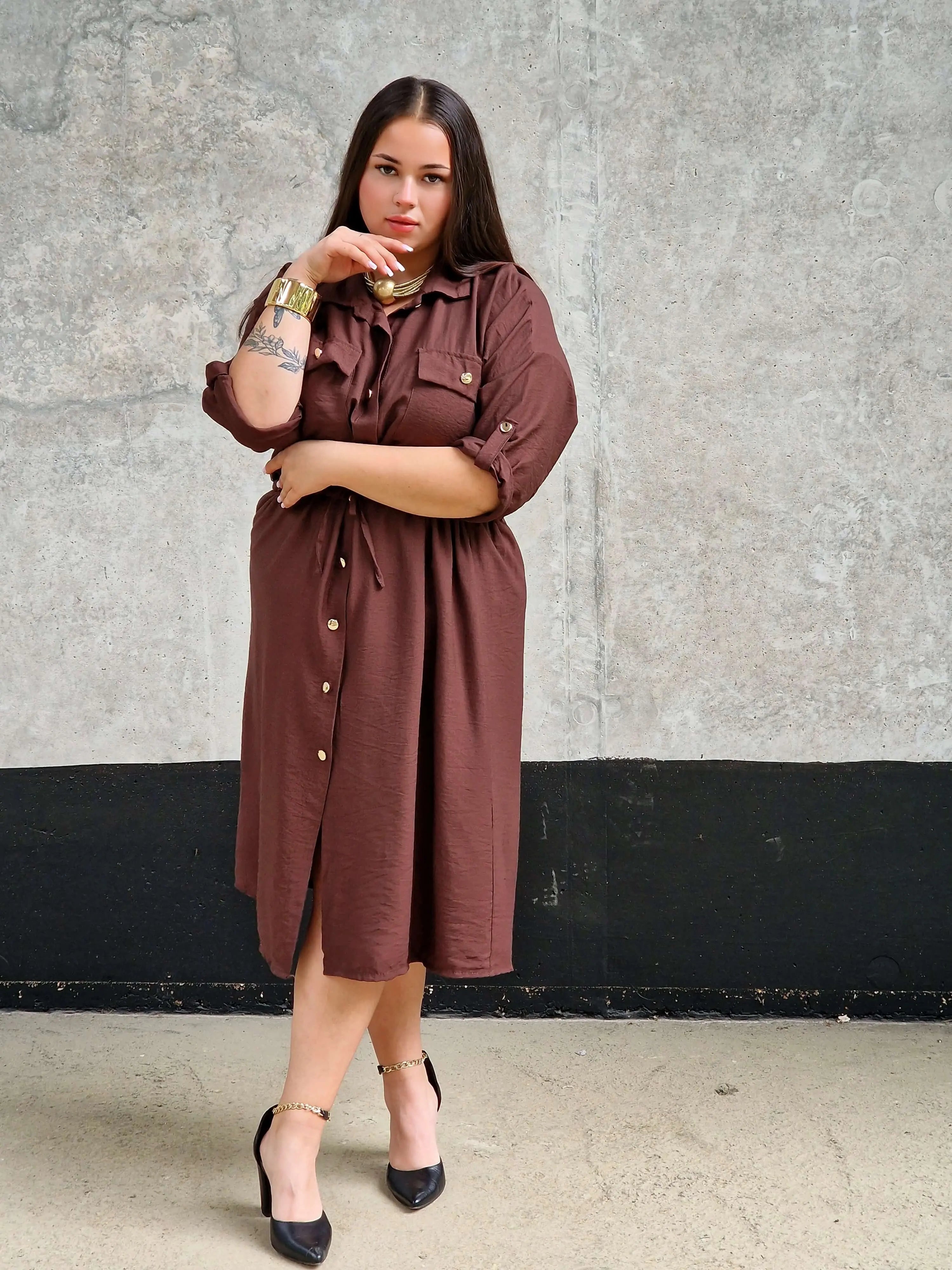 Sukienka Koszulowa StylowaXL – Moda Plus Size dla Kobiet XXL Stylowa XL