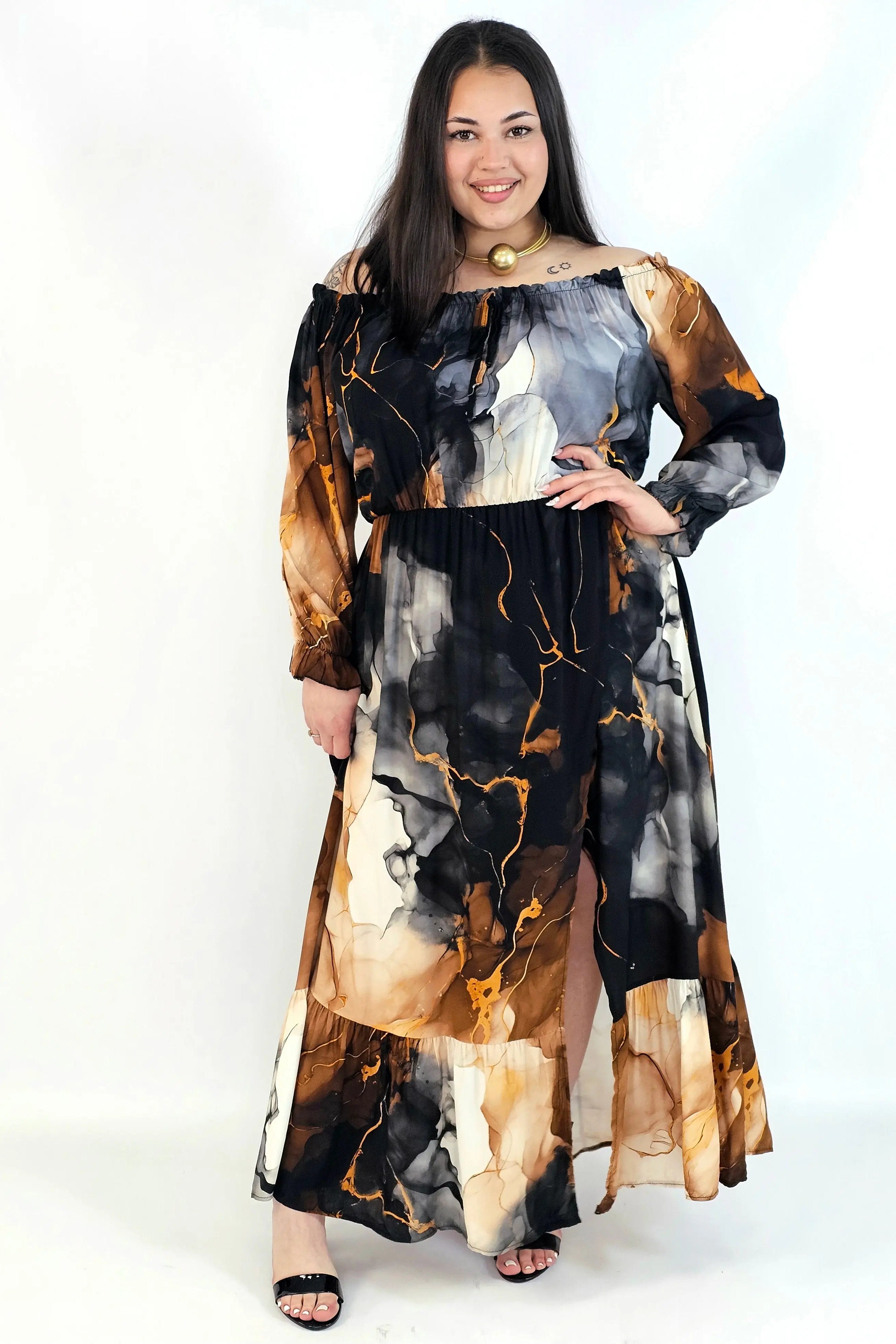 Sukienka Maxi Plus Size StylowaXL – Letnia Zmysłowość dla Kobiet XXL Stylowa XL