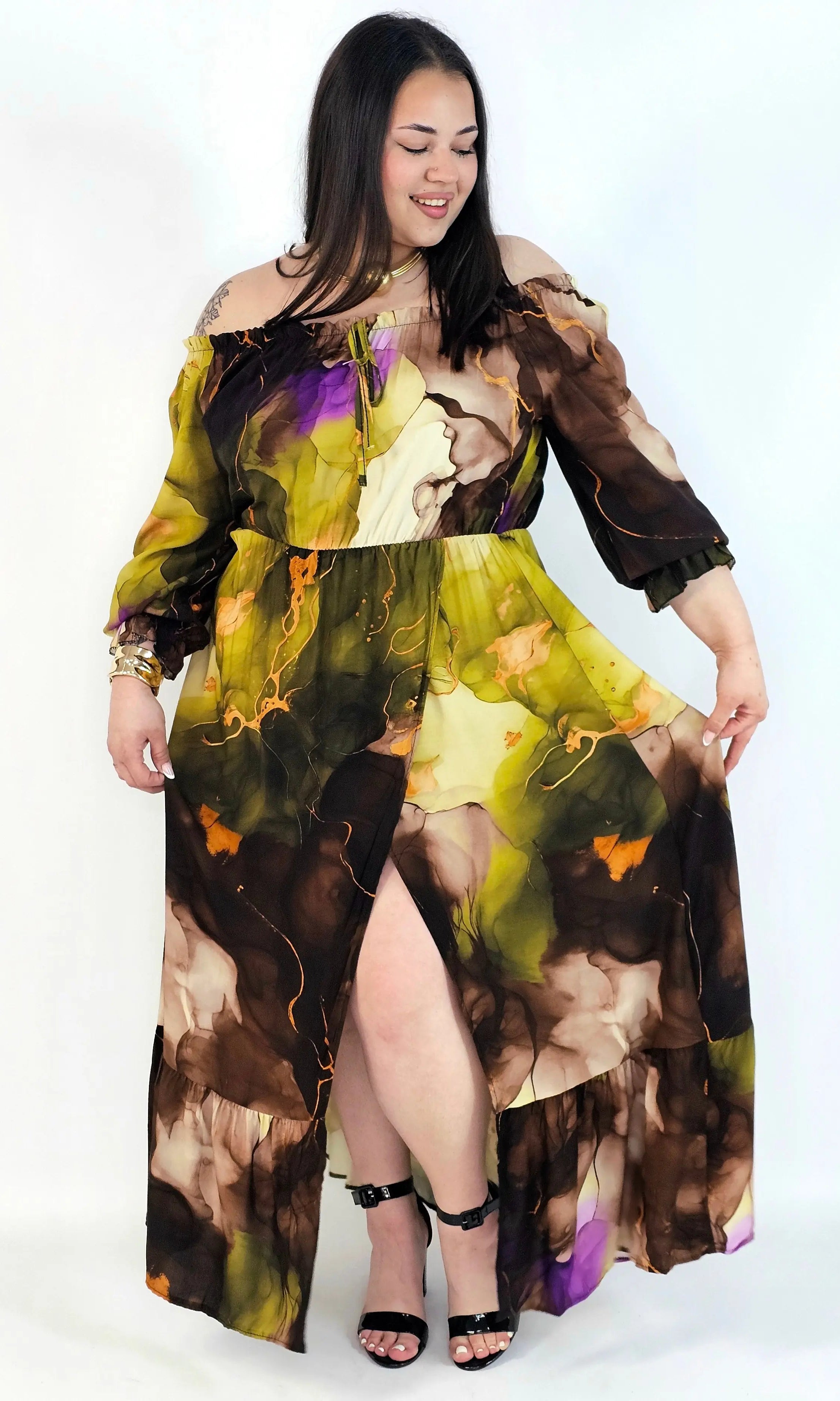 Sukienka Maxi Plus Size StylowaXL – Letnia Zmysłowość dla Kobiet XXL Stylowa XL