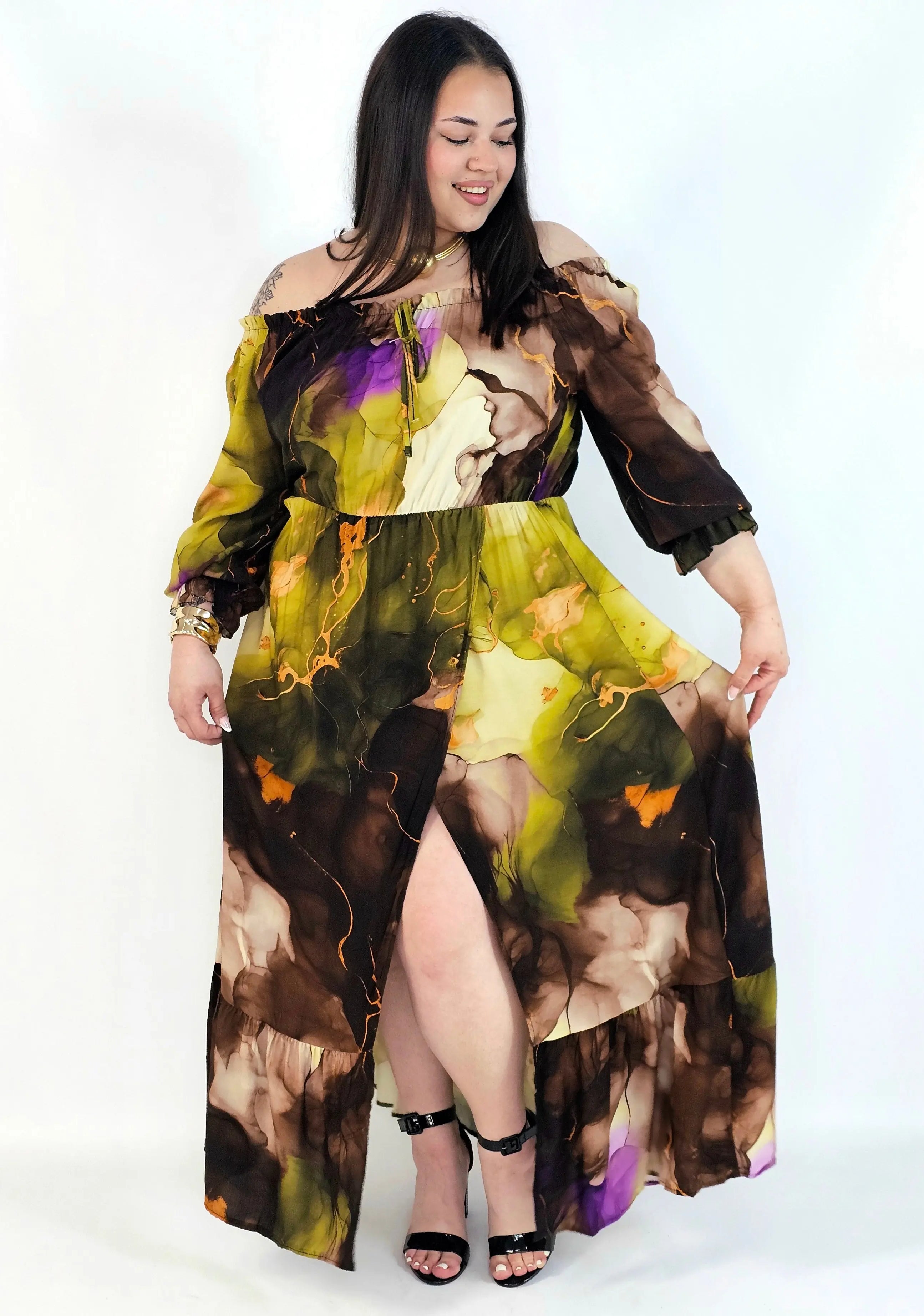 Sukienka Maxi Plus Size StylowaXL – Letnia Zmysłowość dla Kobiet XXL Stylowa XL