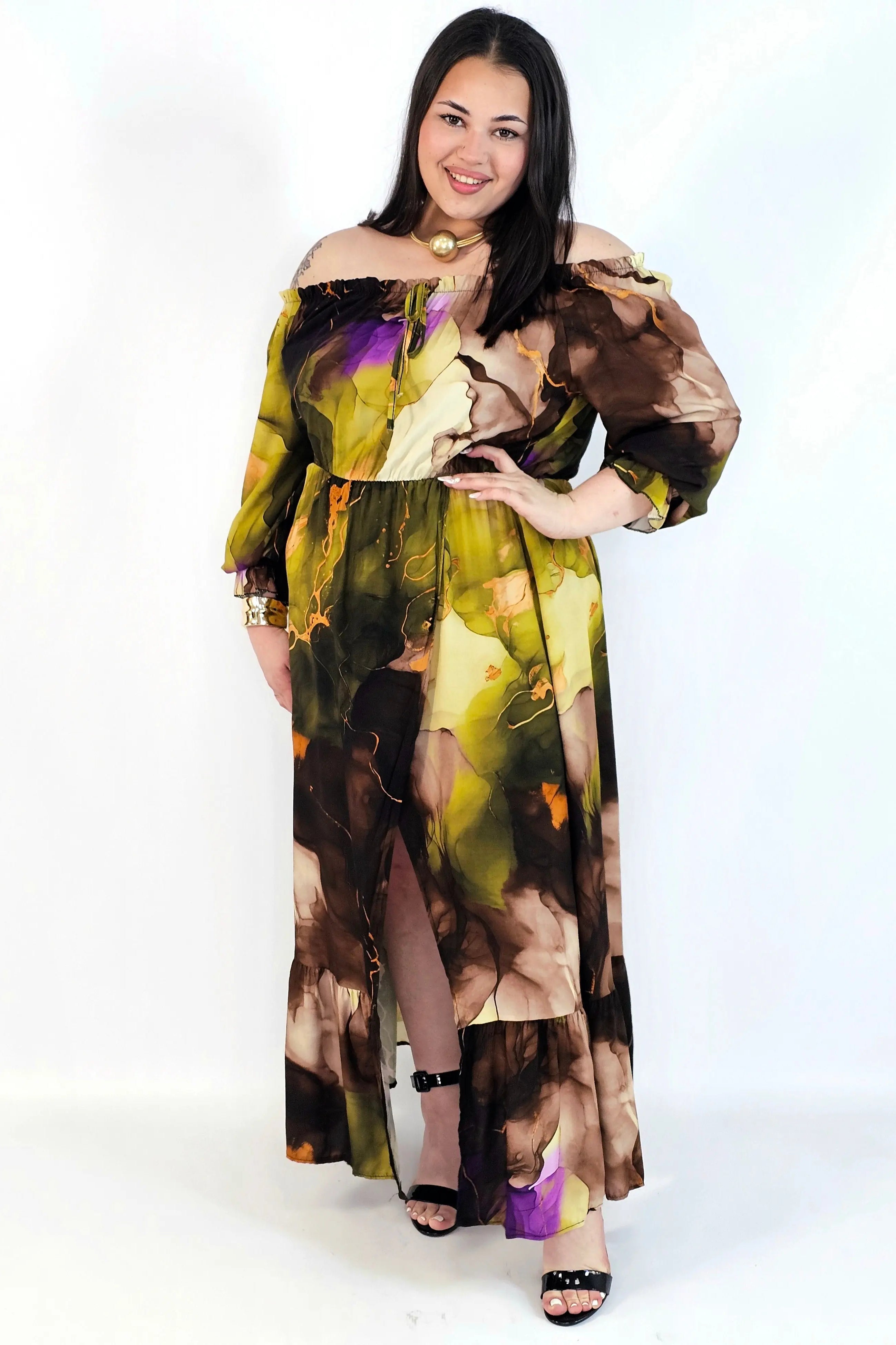 Sukienka Maxi Plus Size StylowaXL – Letnia Zmysłowość dla Kobiet XXL Stylowa XL