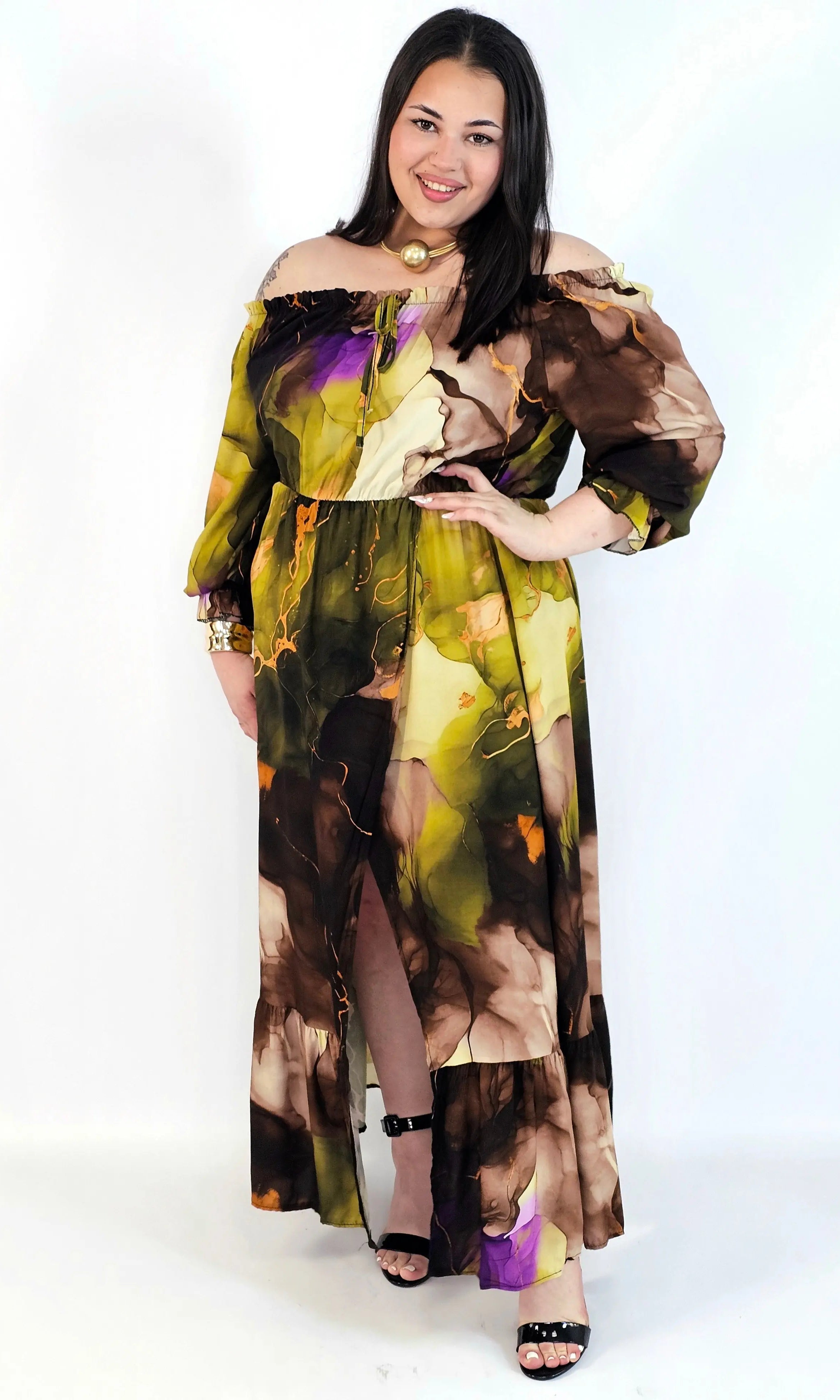 Sukienka Maxi Plus Size StylowaXL – Letnia Zmysłowość dla Kobiet XXL Stylowa XL