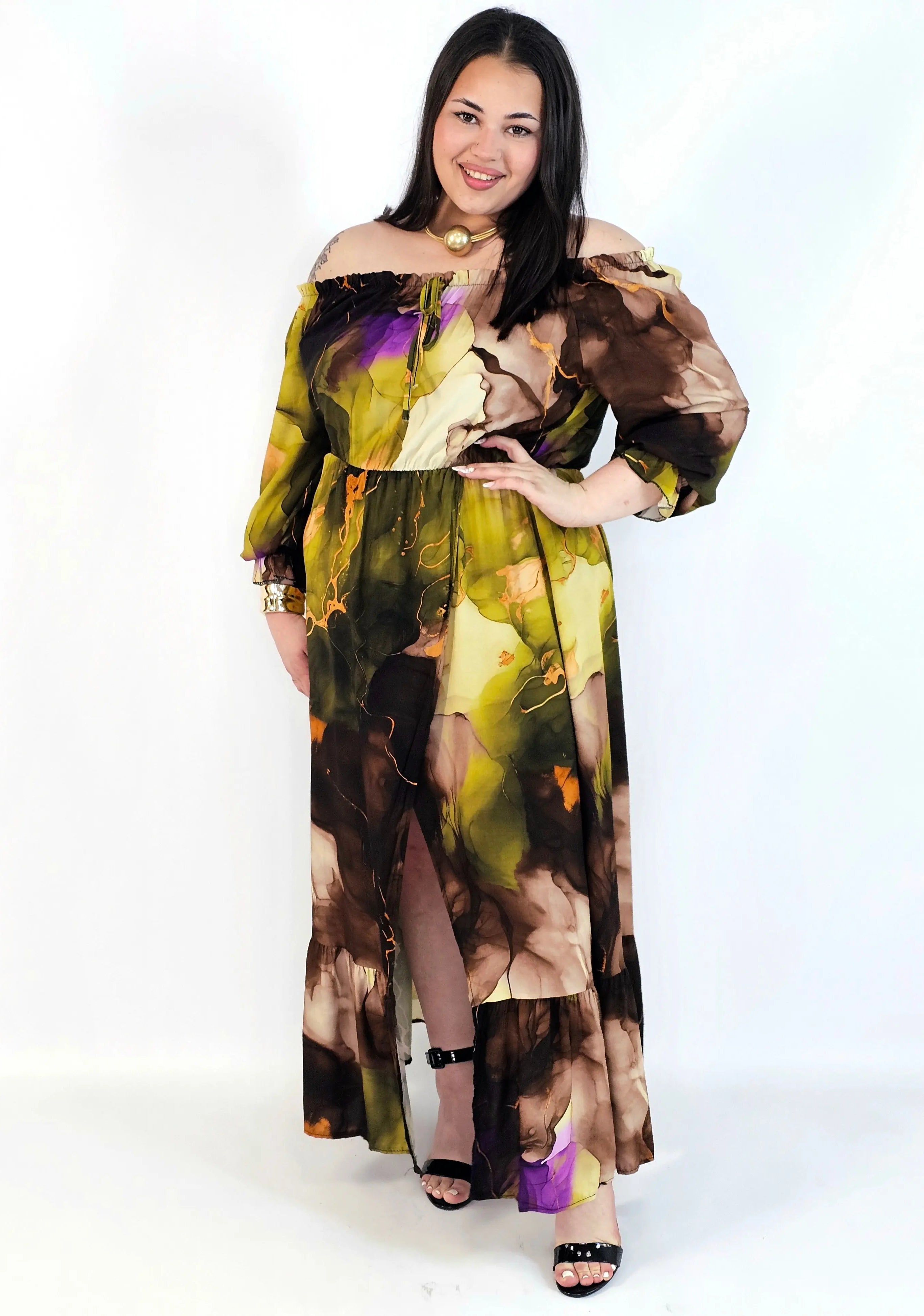 Sukienka Maxi Plus Size StylowaXL – Letnia Zmysłowość dla Kobiet XXL Stylowa XL