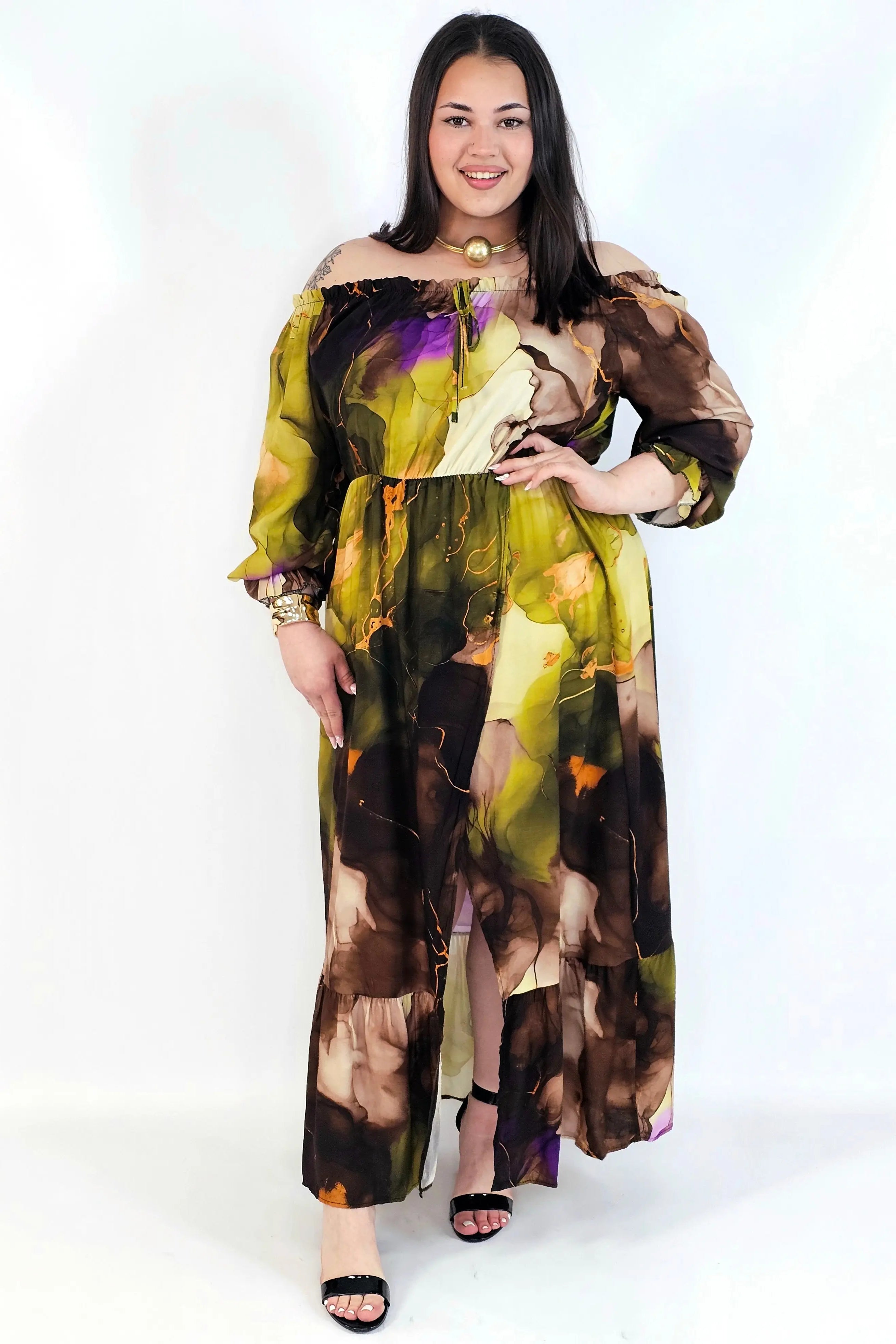 Sukienka Maxi Plus Size StylowaXL – Letnia Zmysłowość dla Kobiet XXL Stylowa XL
