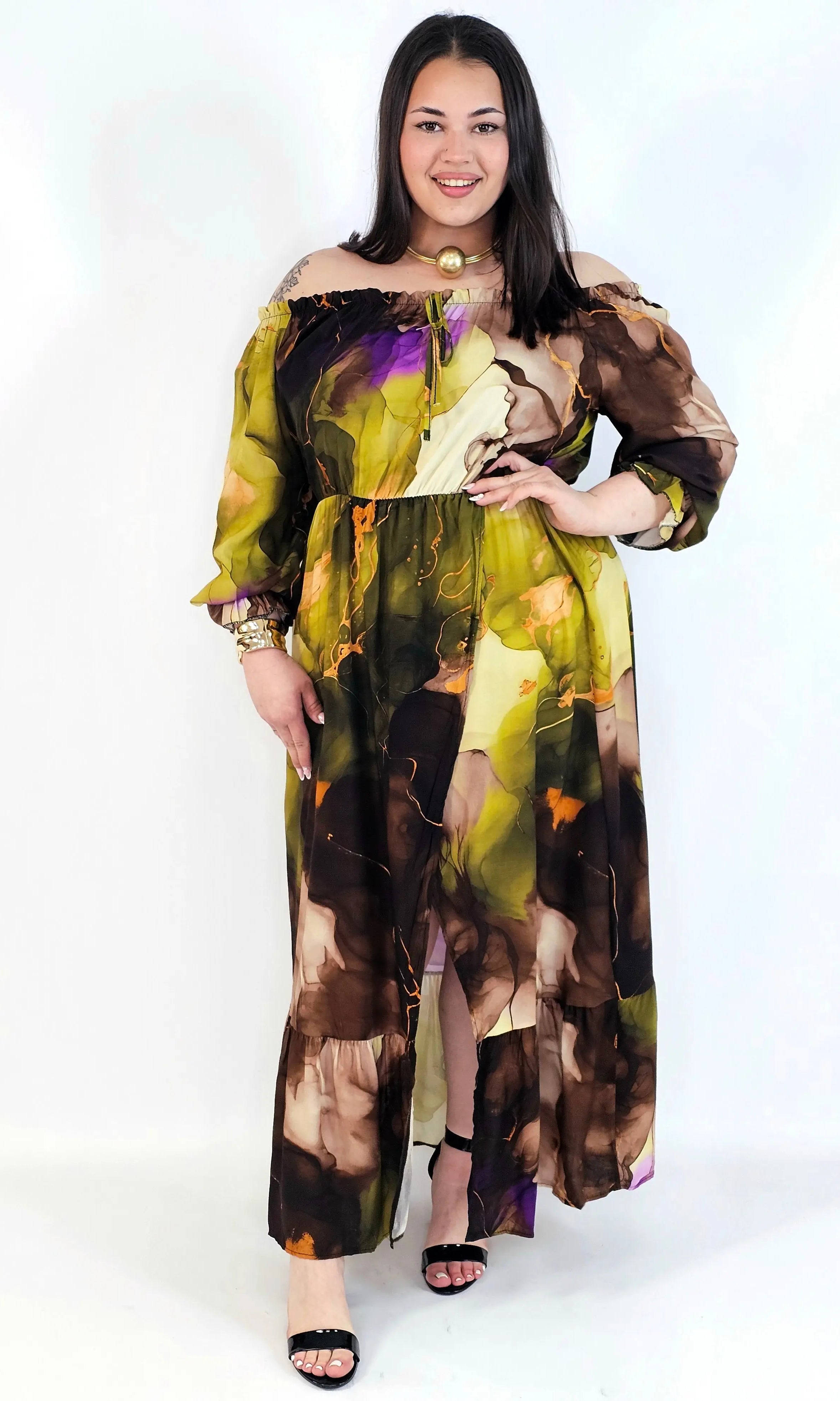 Sukienka Maxi Plus Size StylowaXL – Letnia Zmysłowość dla Kobiet XXL Stylowa XL