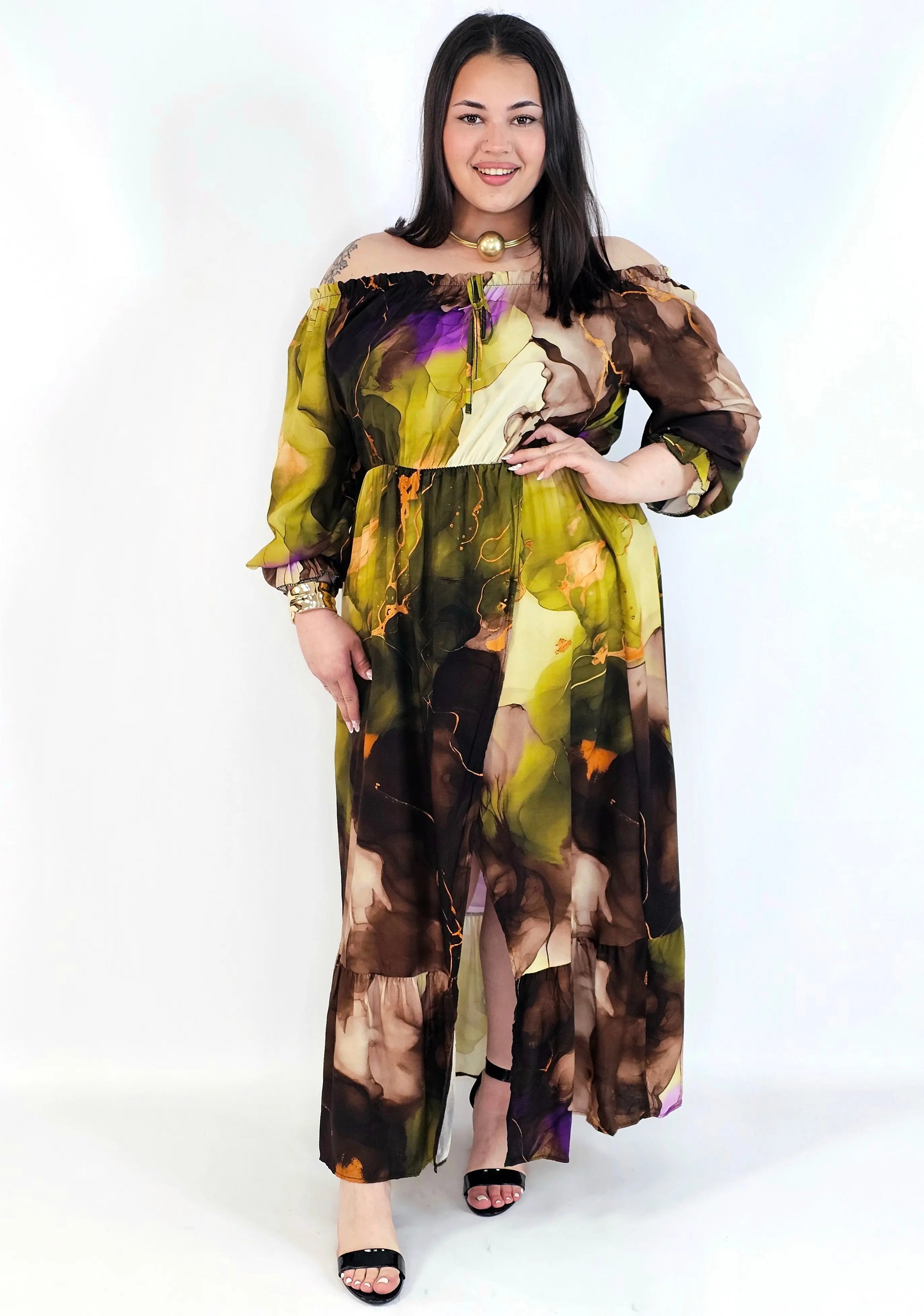 Sukienka Maxi Plus Size StylowaXL – Letnia Zmysłowość dla Kobiet XXL Stylowa XL
