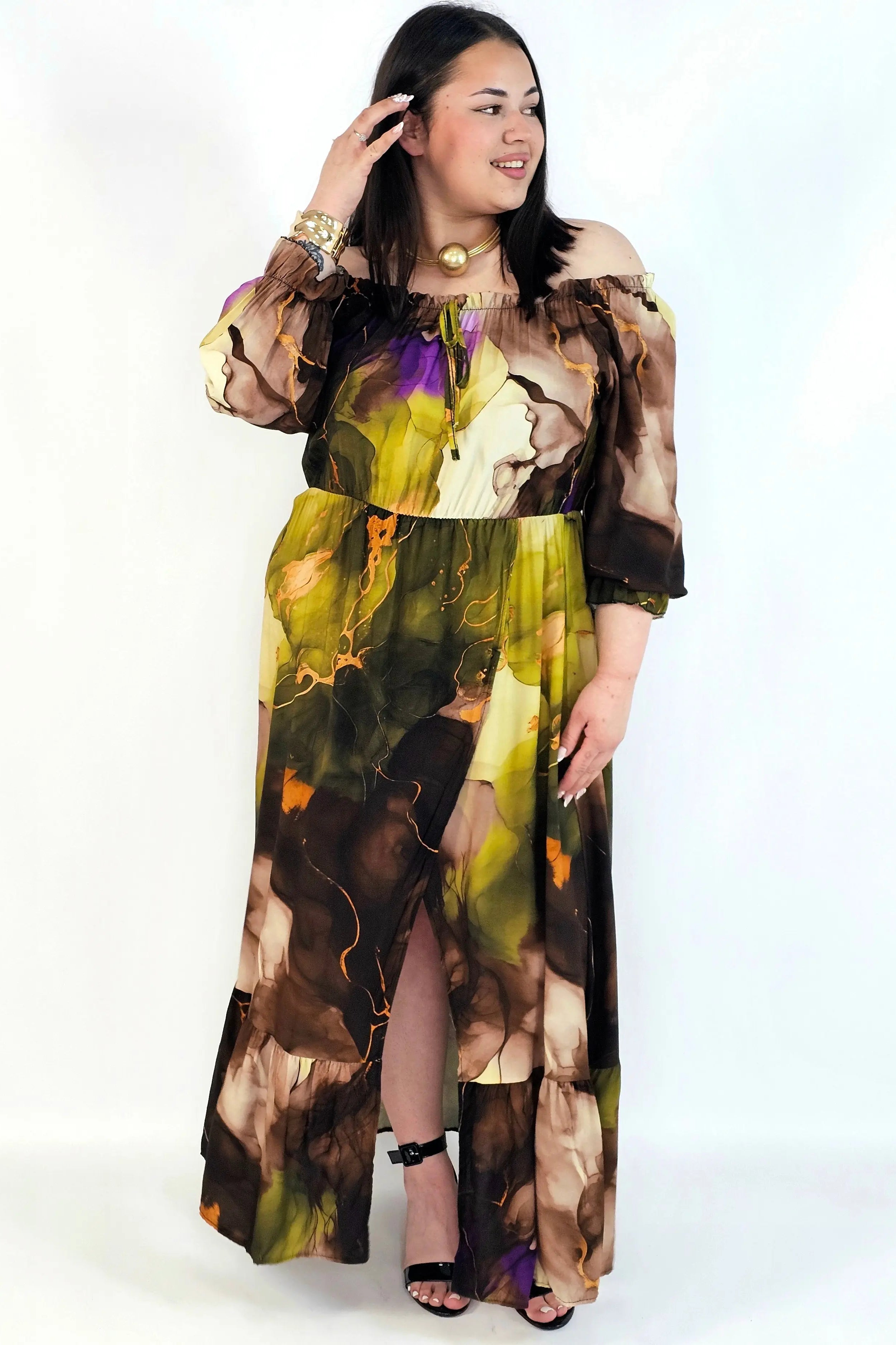 Sukienka Maxi Plus Size StylowaXL – Letnia Zmysłowość dla Kobiet XXL Stylowa XL