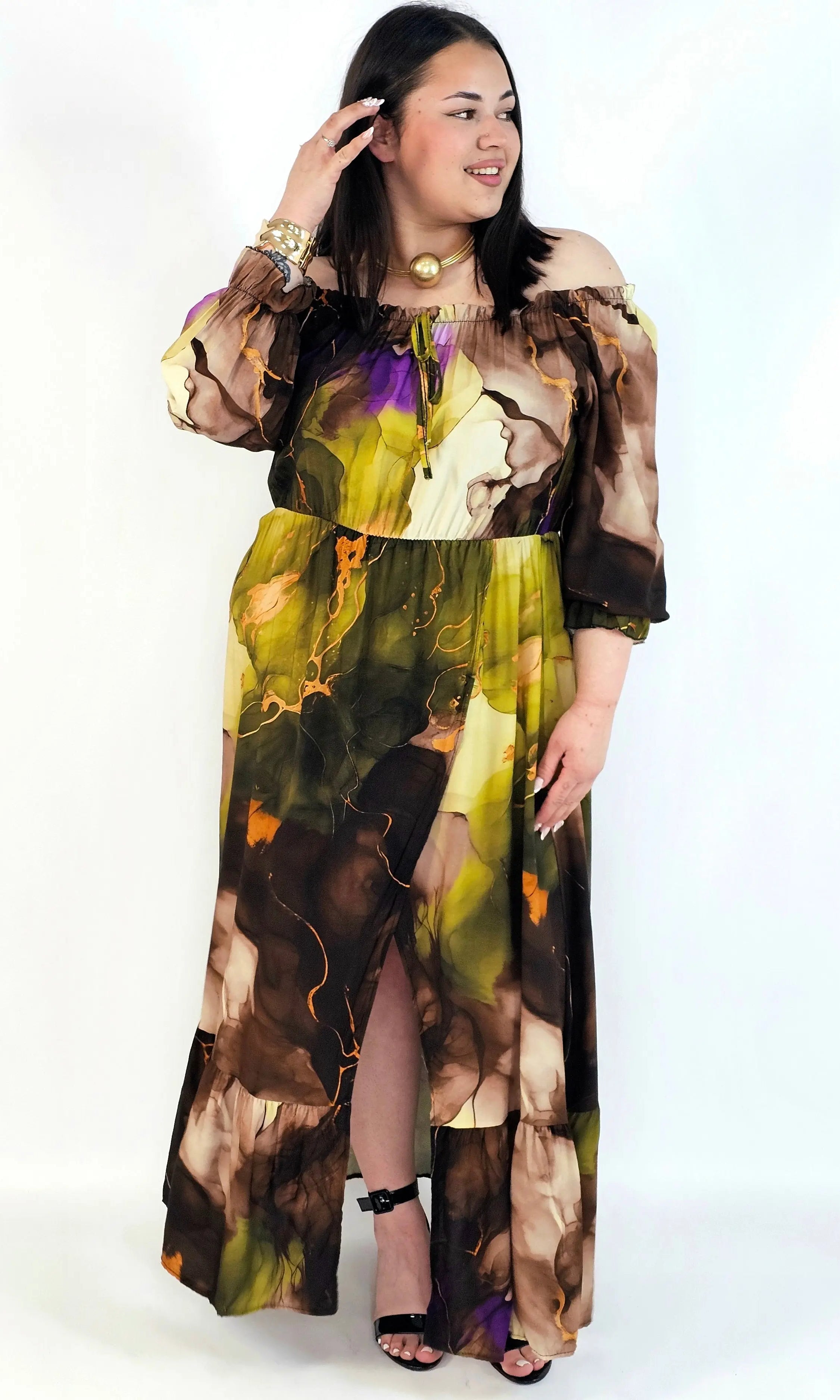 Sukienka Maxi Plus Size StylowaXL – Letnia Zmysłowość dla Kobiet XXL Stylowa XL