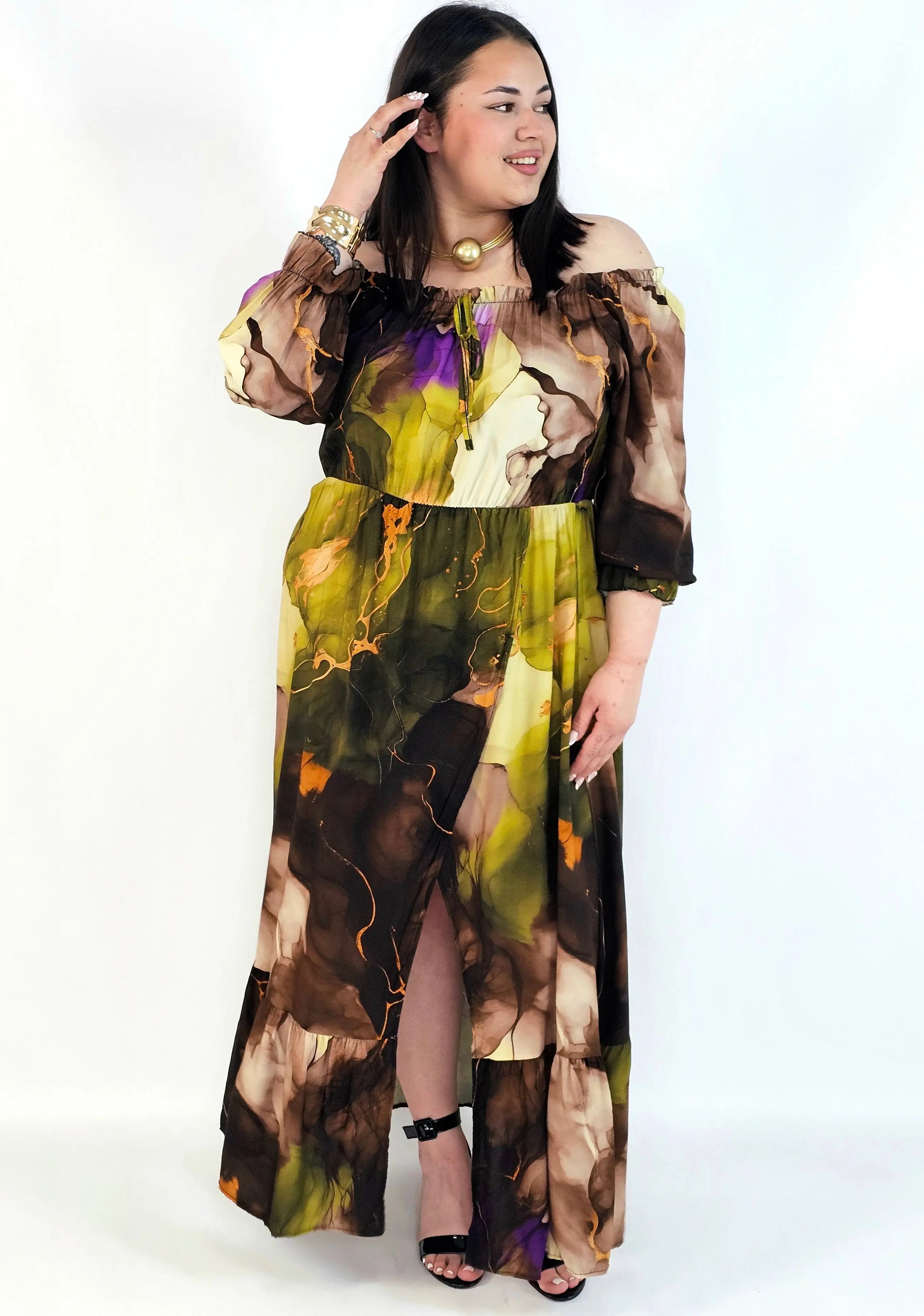 Sukienka Maxi Plus Size StylowaXL – Letnia Zmysłowość dla Kobiet XXL Stylowa XL