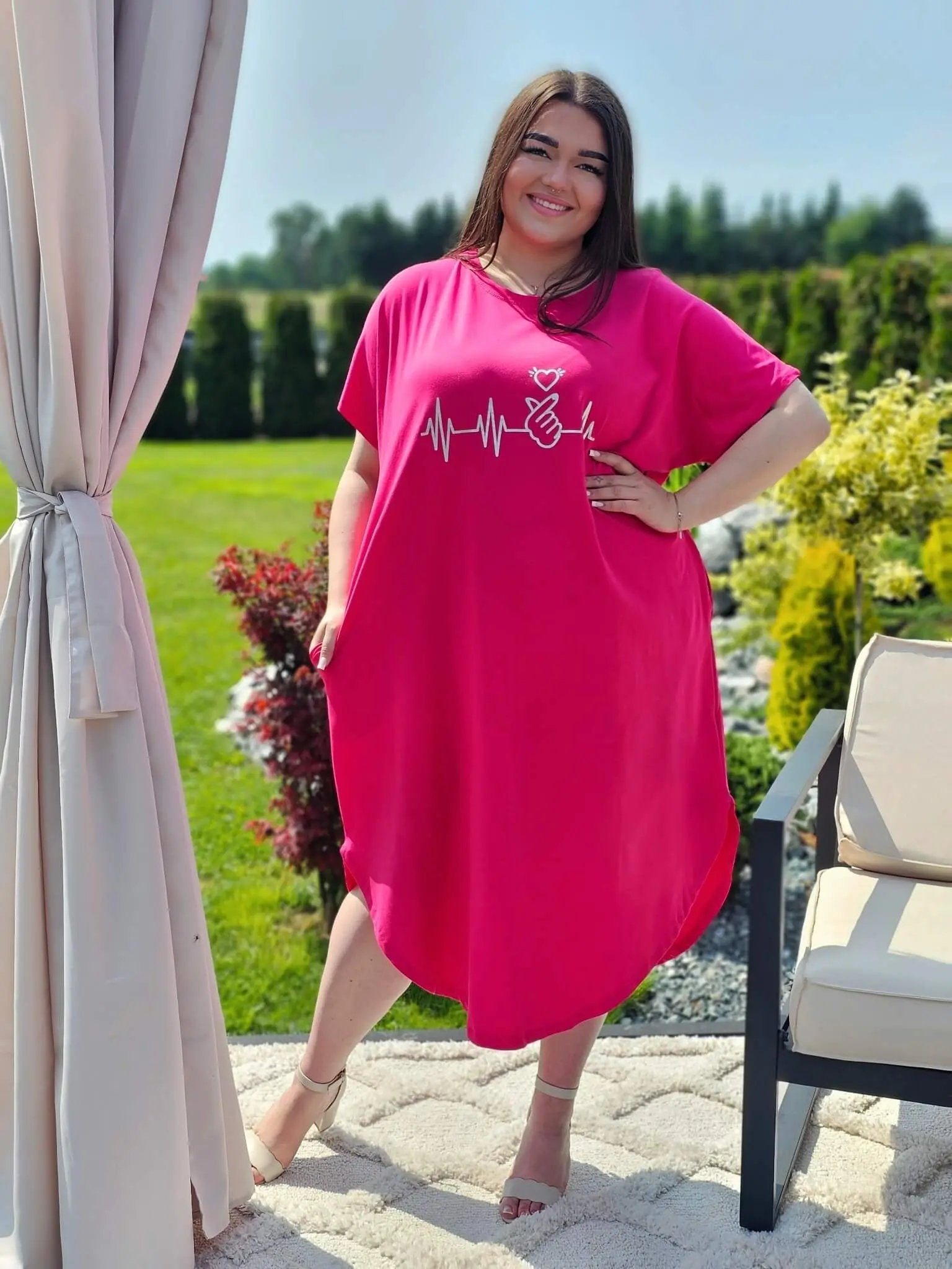 Sukienka "Heartbeat Love" Stylowa XL