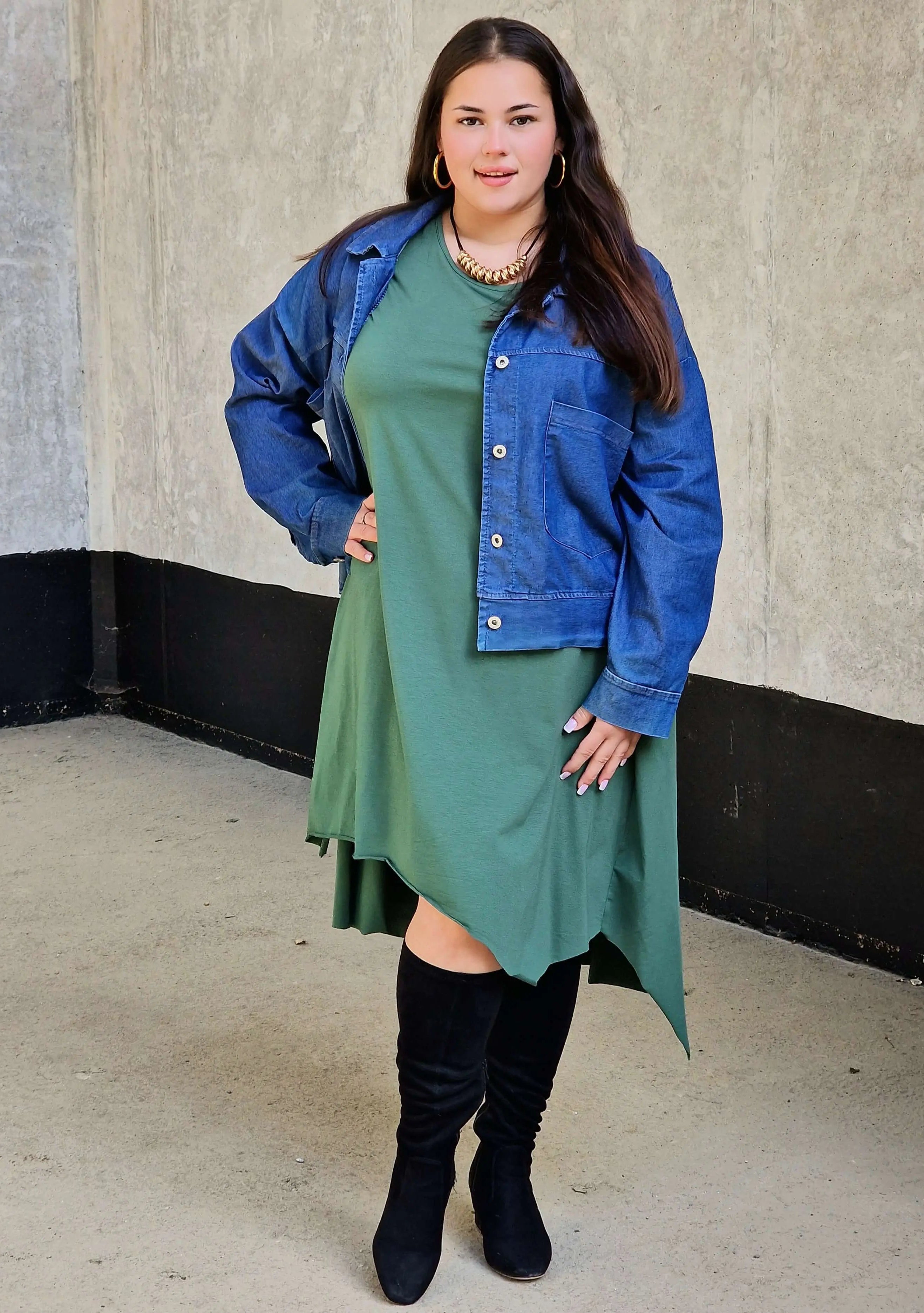 Sukienka basic z krótkim rękawem Stylowa XL