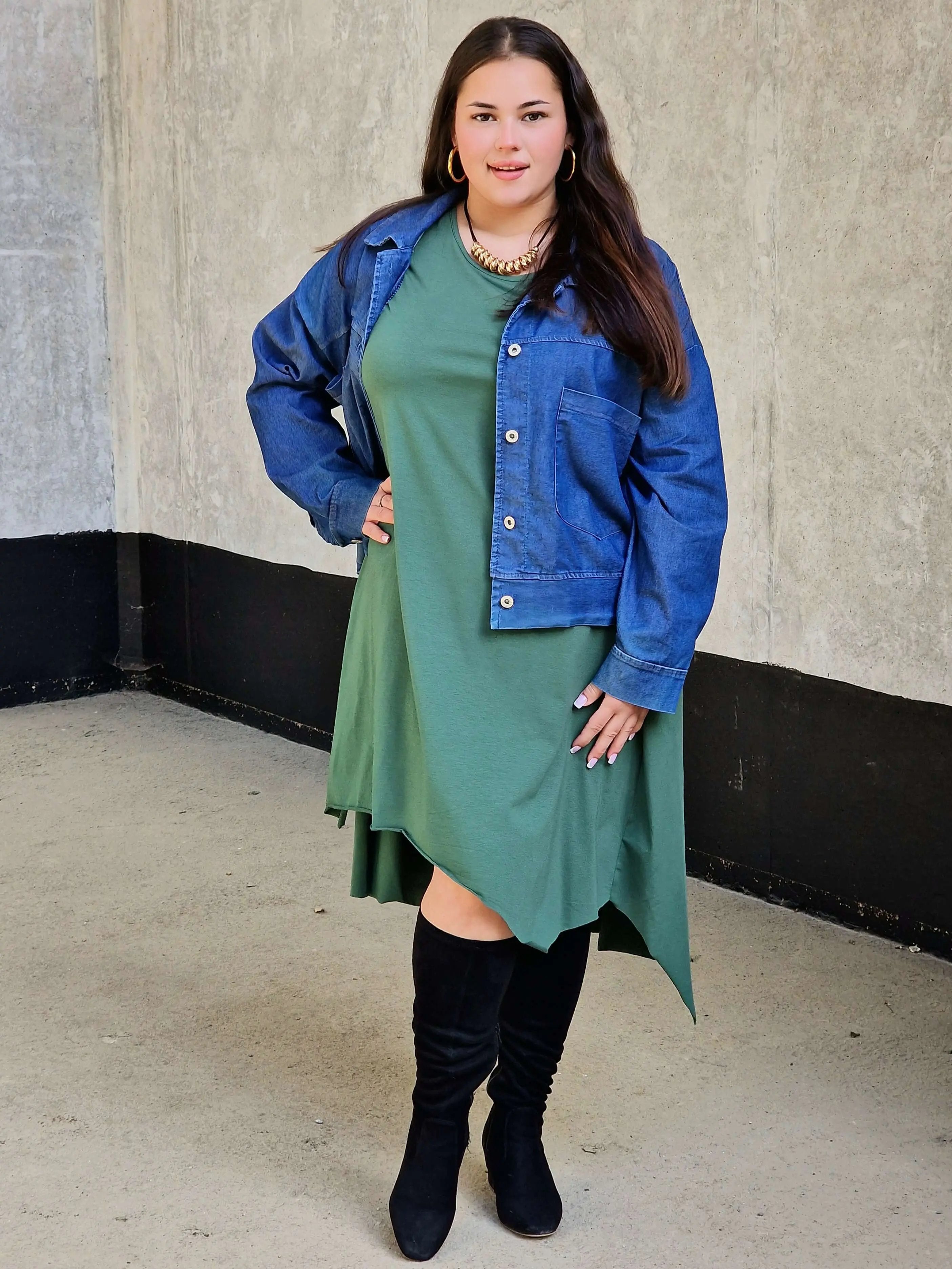 Sukienka basic z krótkim rękawem Stylowa XL