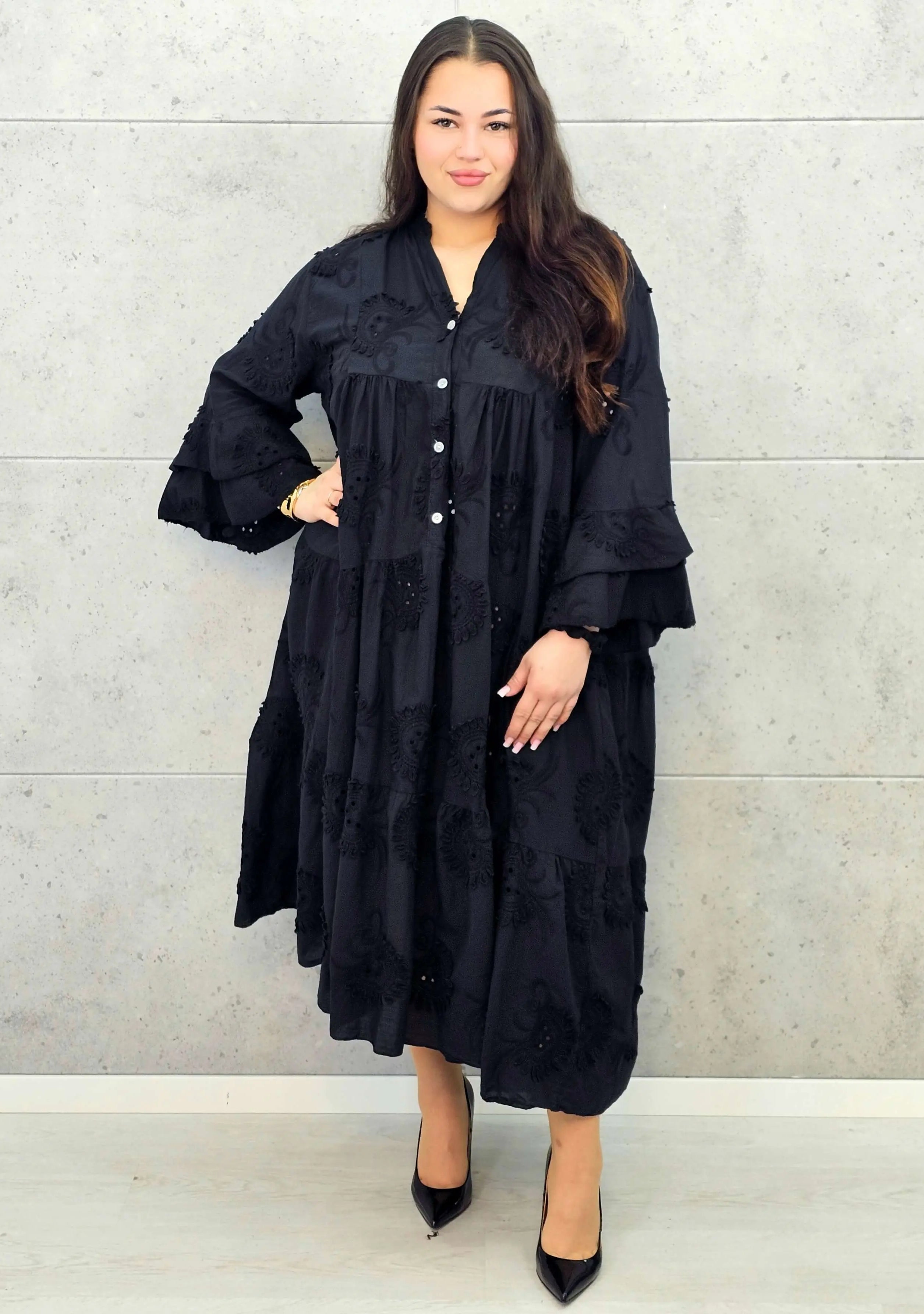 Sukienka bawełniana z haftem Stylowa XL