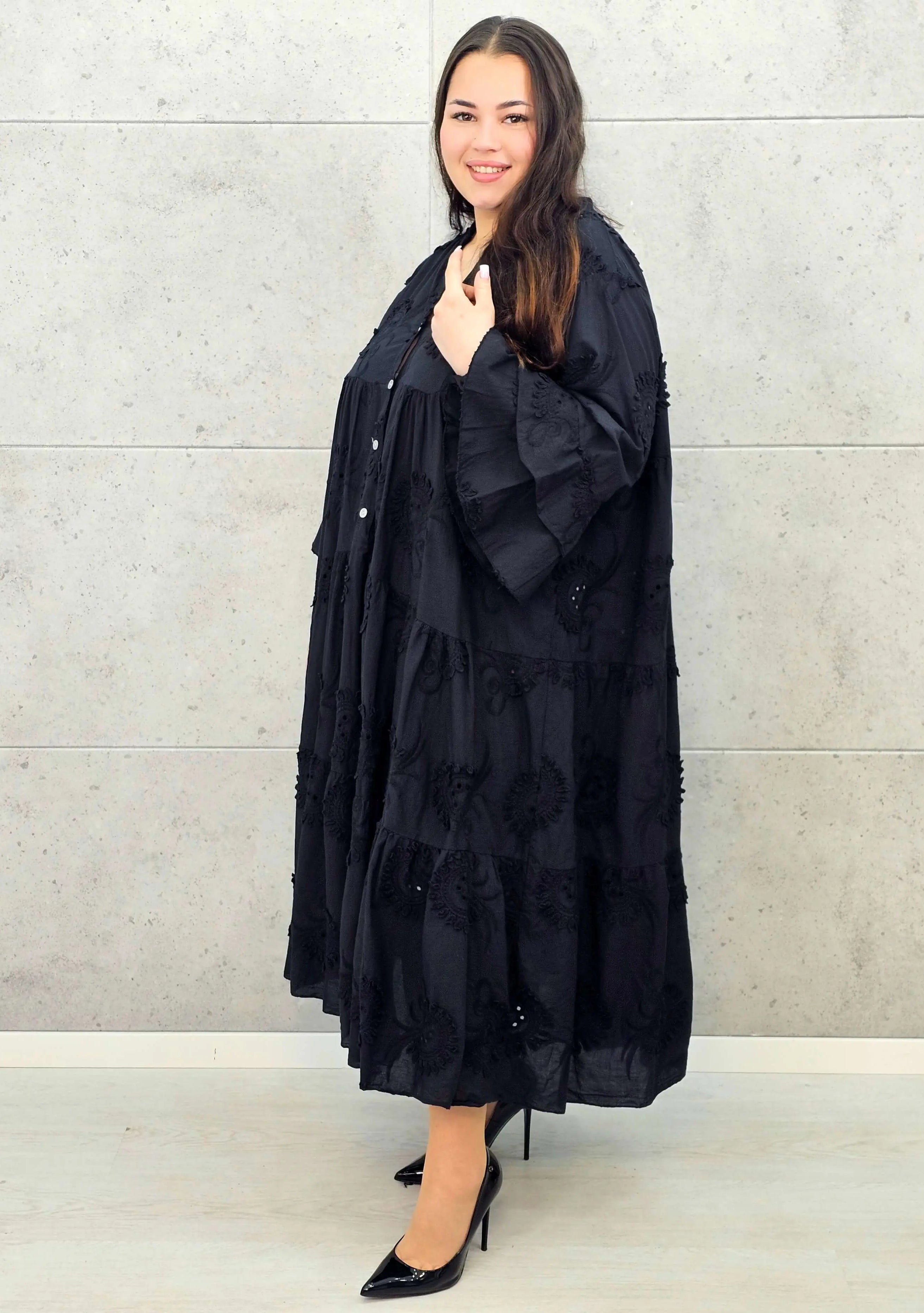 Sukienka bawełniana z haftem Stylowa XL