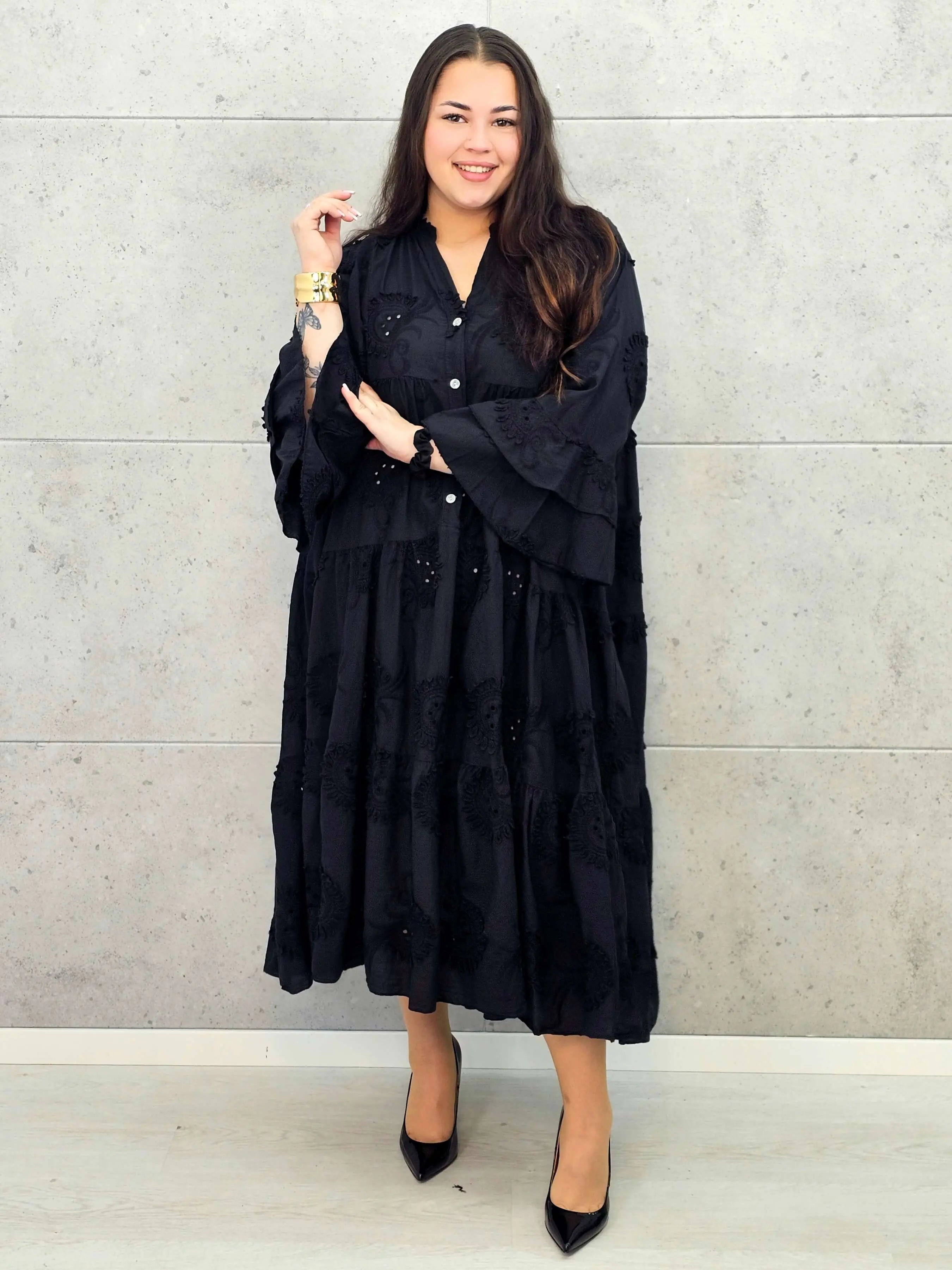 Sukienka bawełniana z haftem Stylowa XL