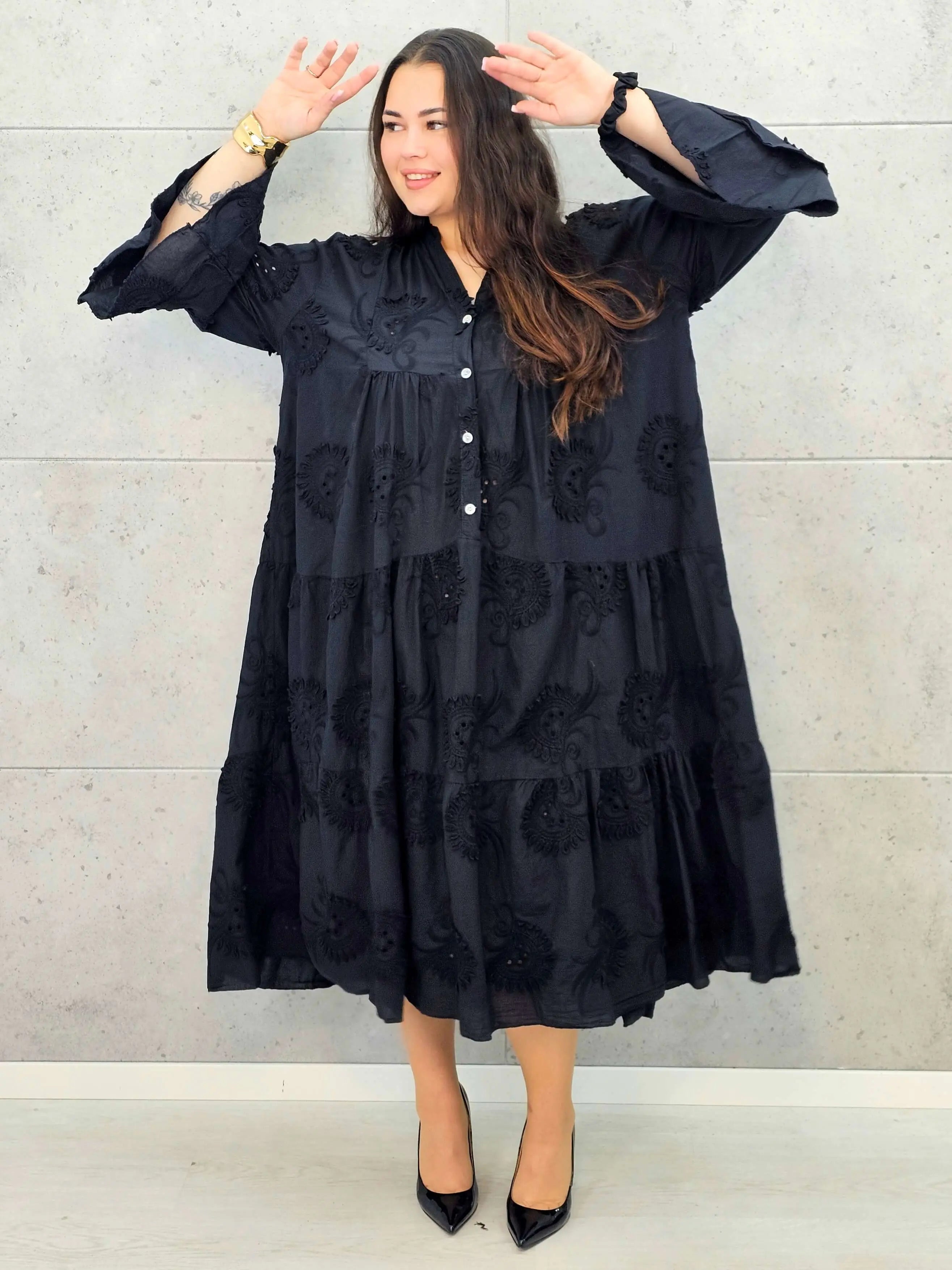 Sukienka bawełniana z haftem Stylowa XL