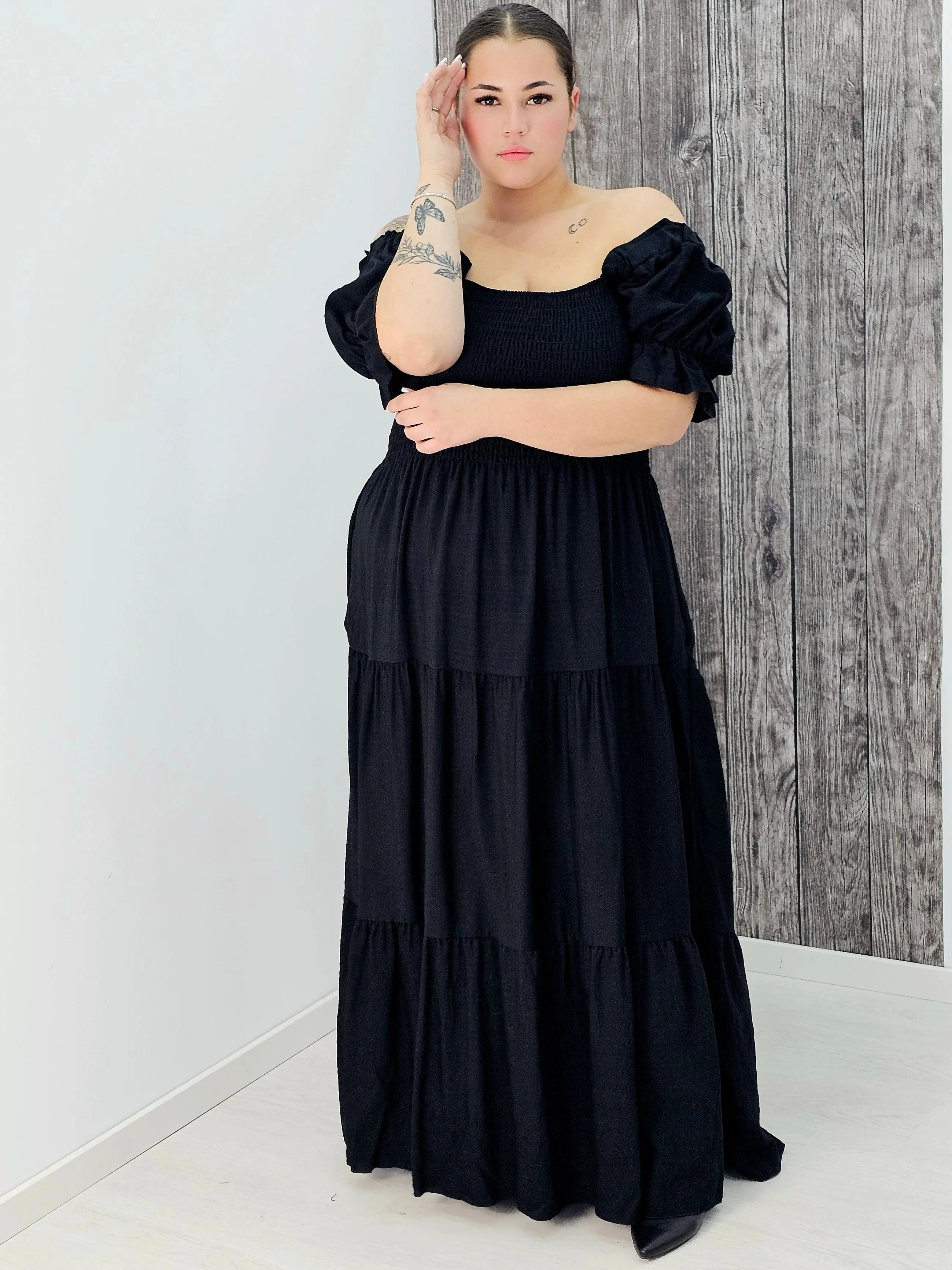 Sukienka boho maxi z falbanami Stylowa XL