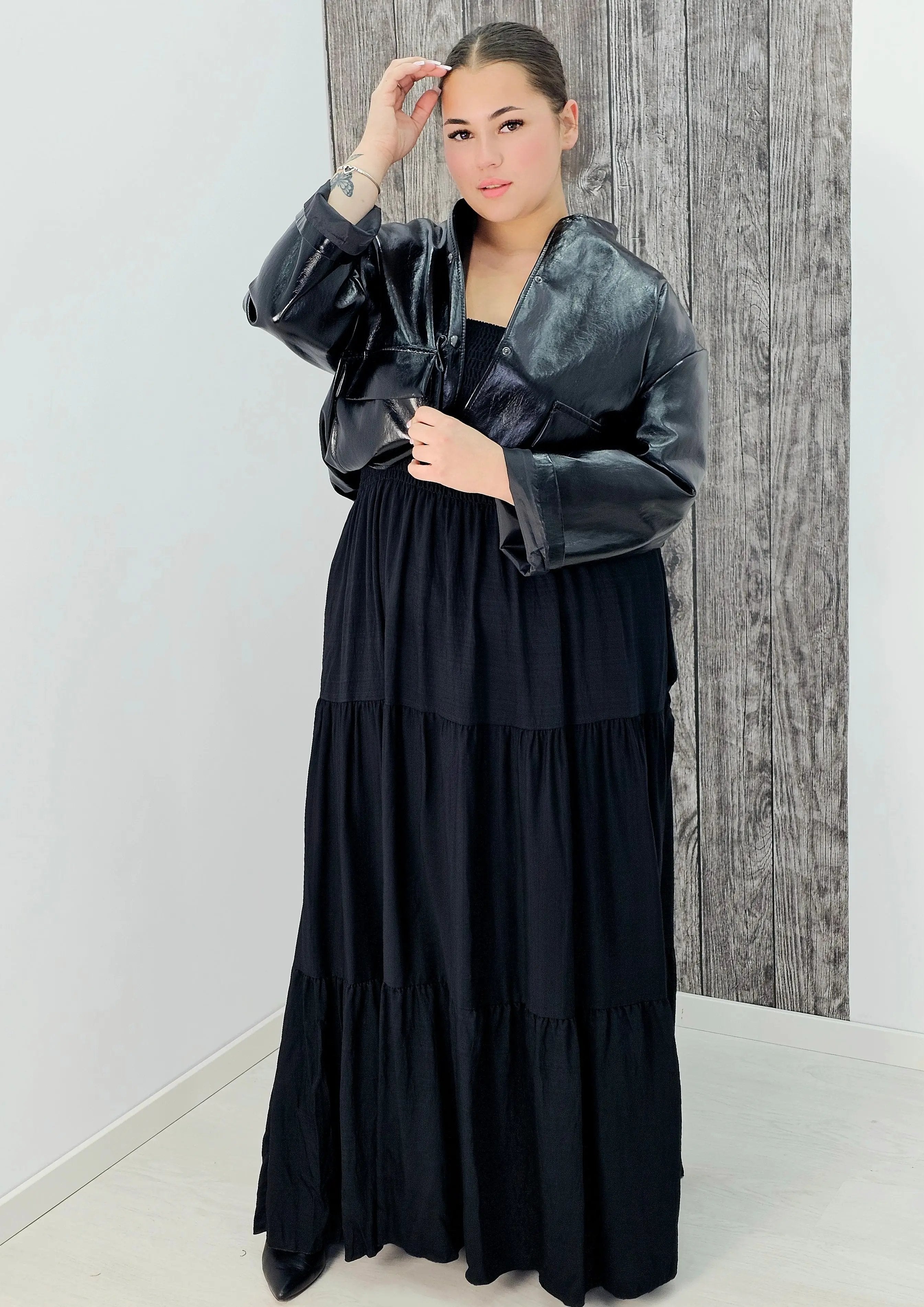 Sukienka boho maxi z falbanami Stylowa XL